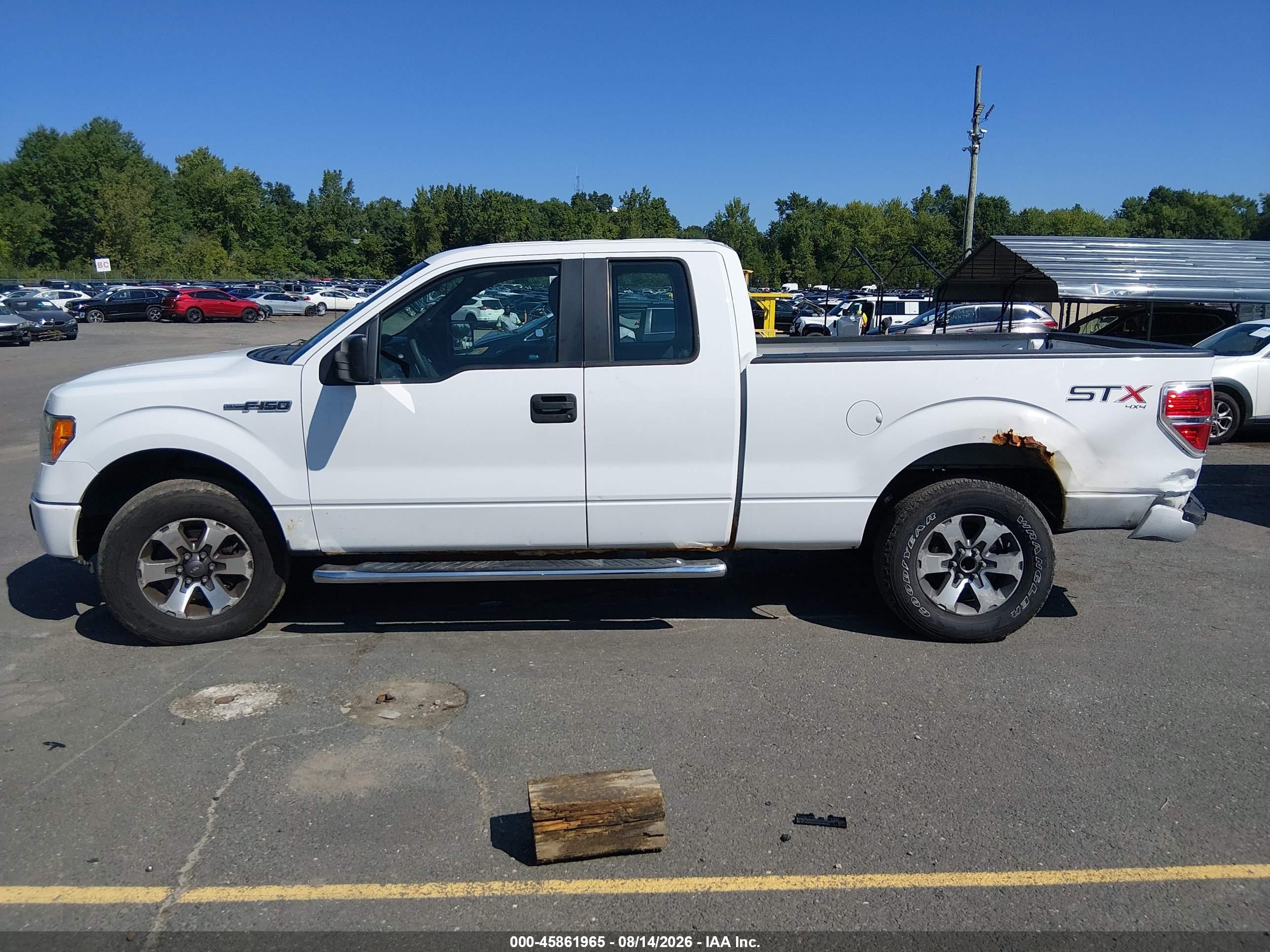 2014 Ford F-150 Stx White vin: 1FTEX1EM7EKG39457