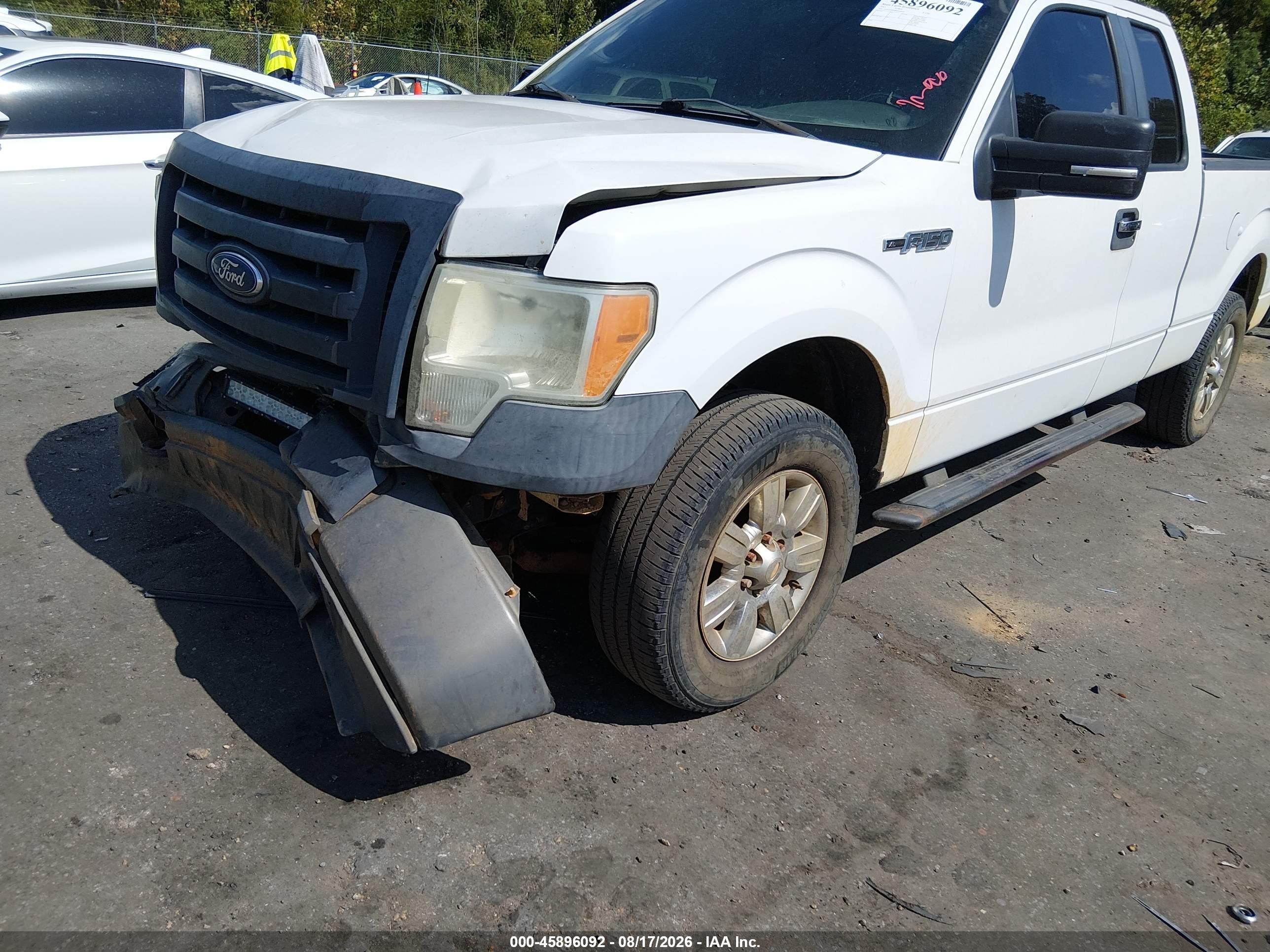 2011 Ford F-150 Xl White vin: 1FTEX1EMXBFB46859