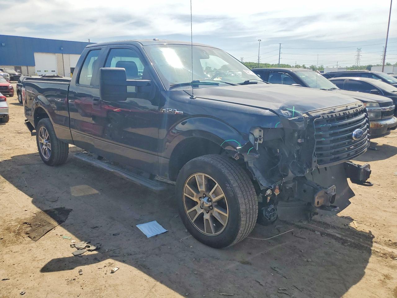 2014 Ford F150 Super Cab Black vin: 1FTEX1EMXEFB75797