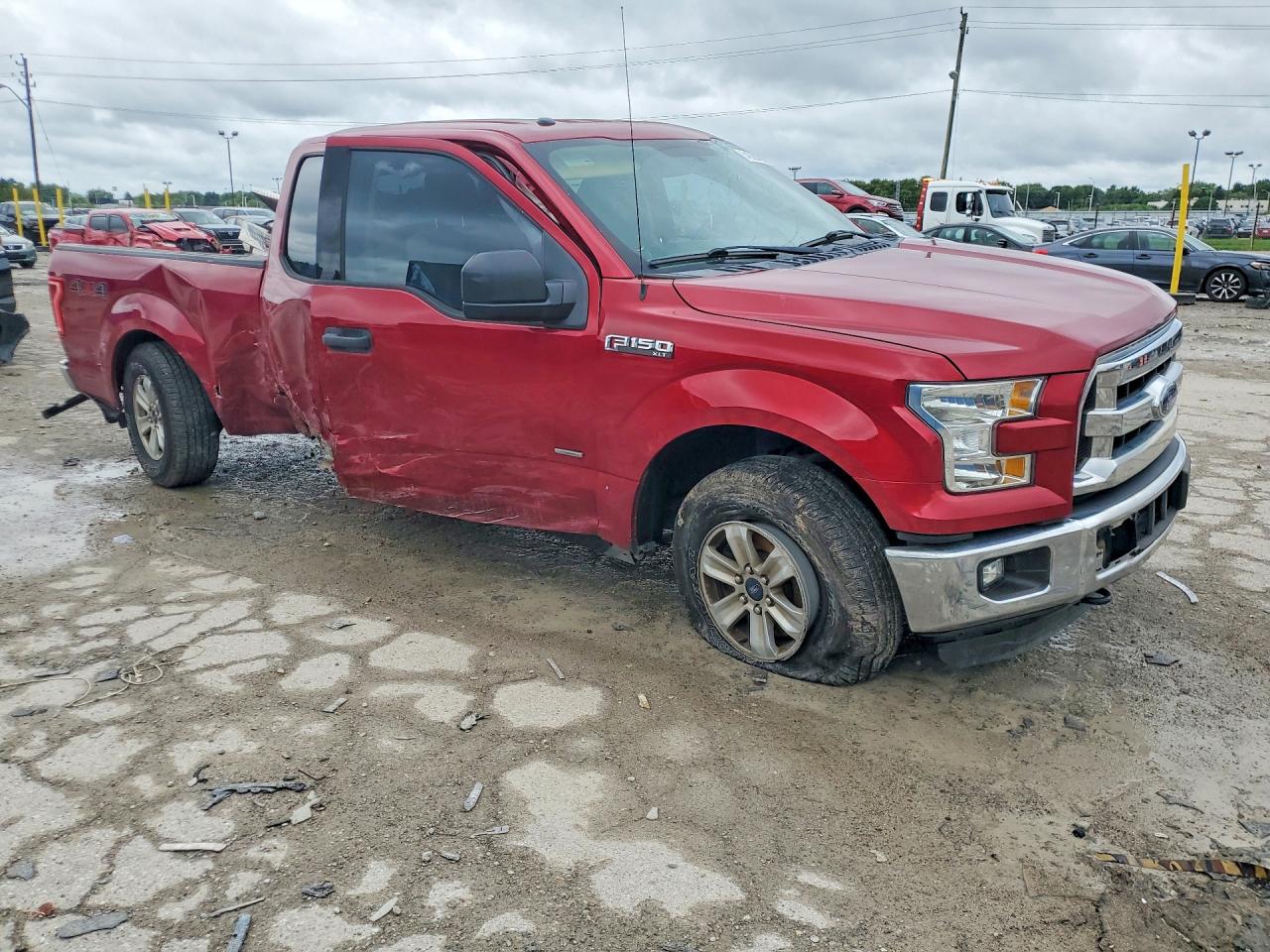 2015 Ford F150 Super Cab Red vin: 1FTEX1EP0FFB59510