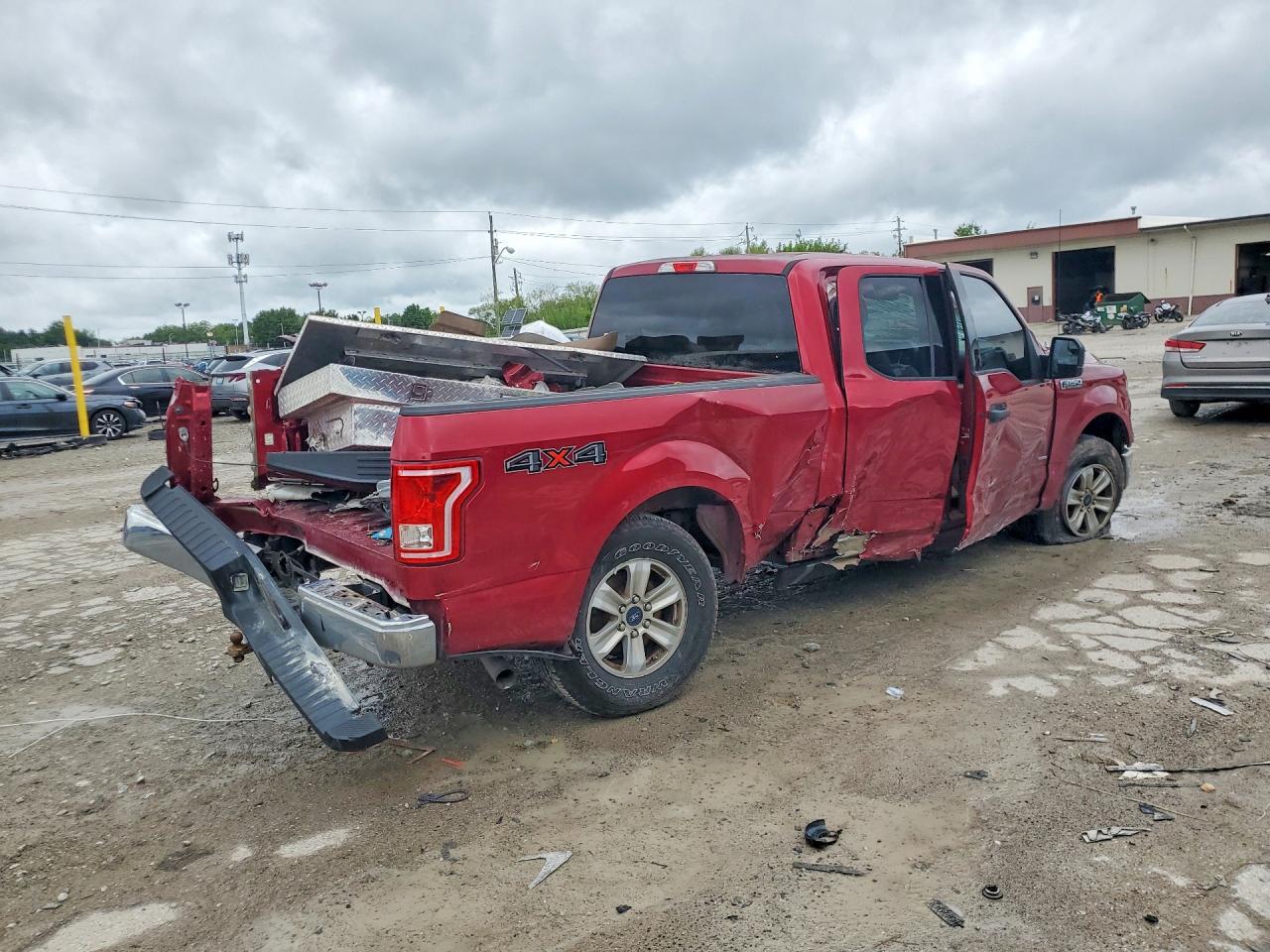 2015 Ford F150 Super Cab Red vin: 1FTEX1EP0FFB59510