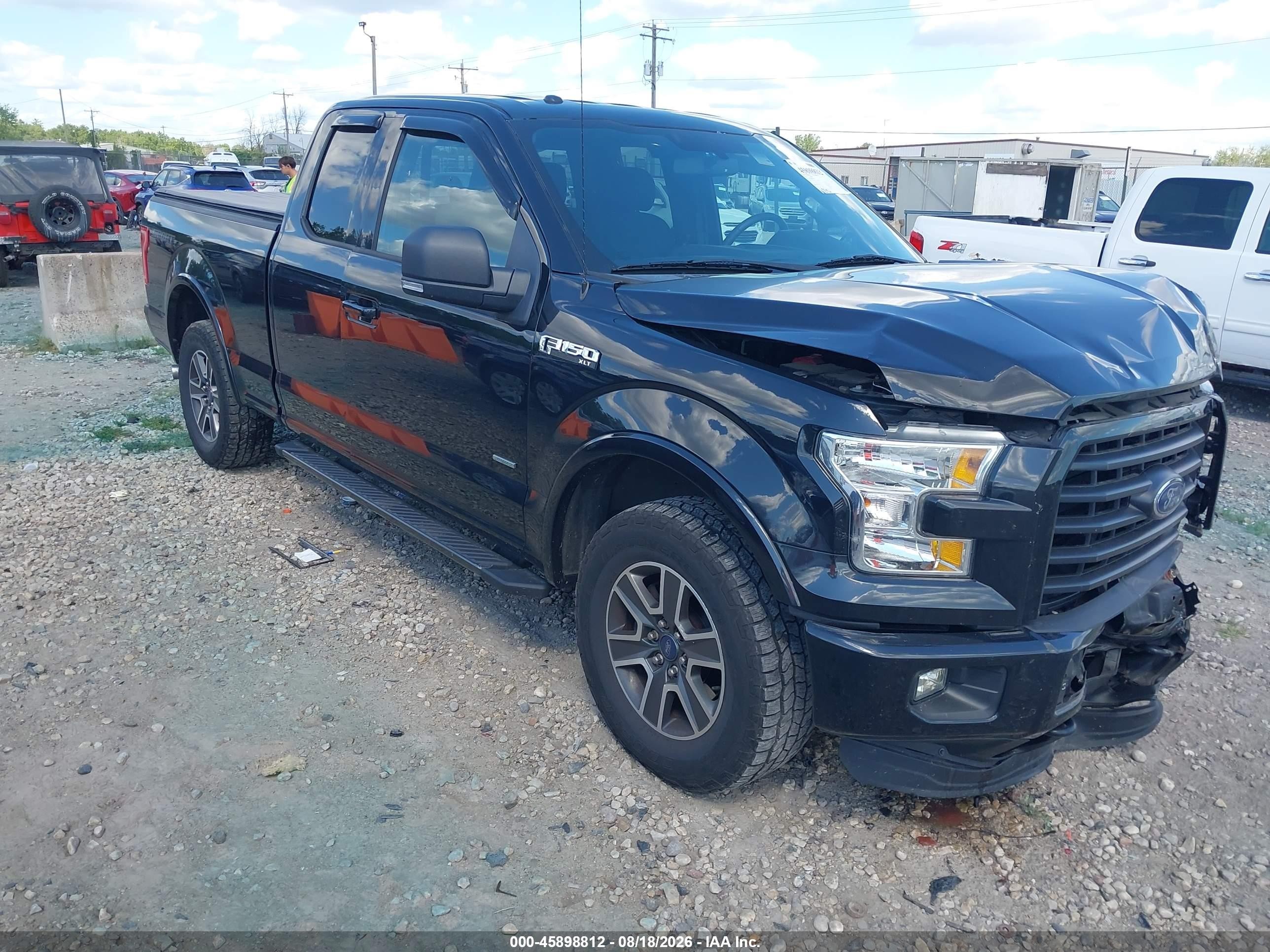 2015 Ford F-150 Xlt Black vin: 1FTEX1EP0FFC51393