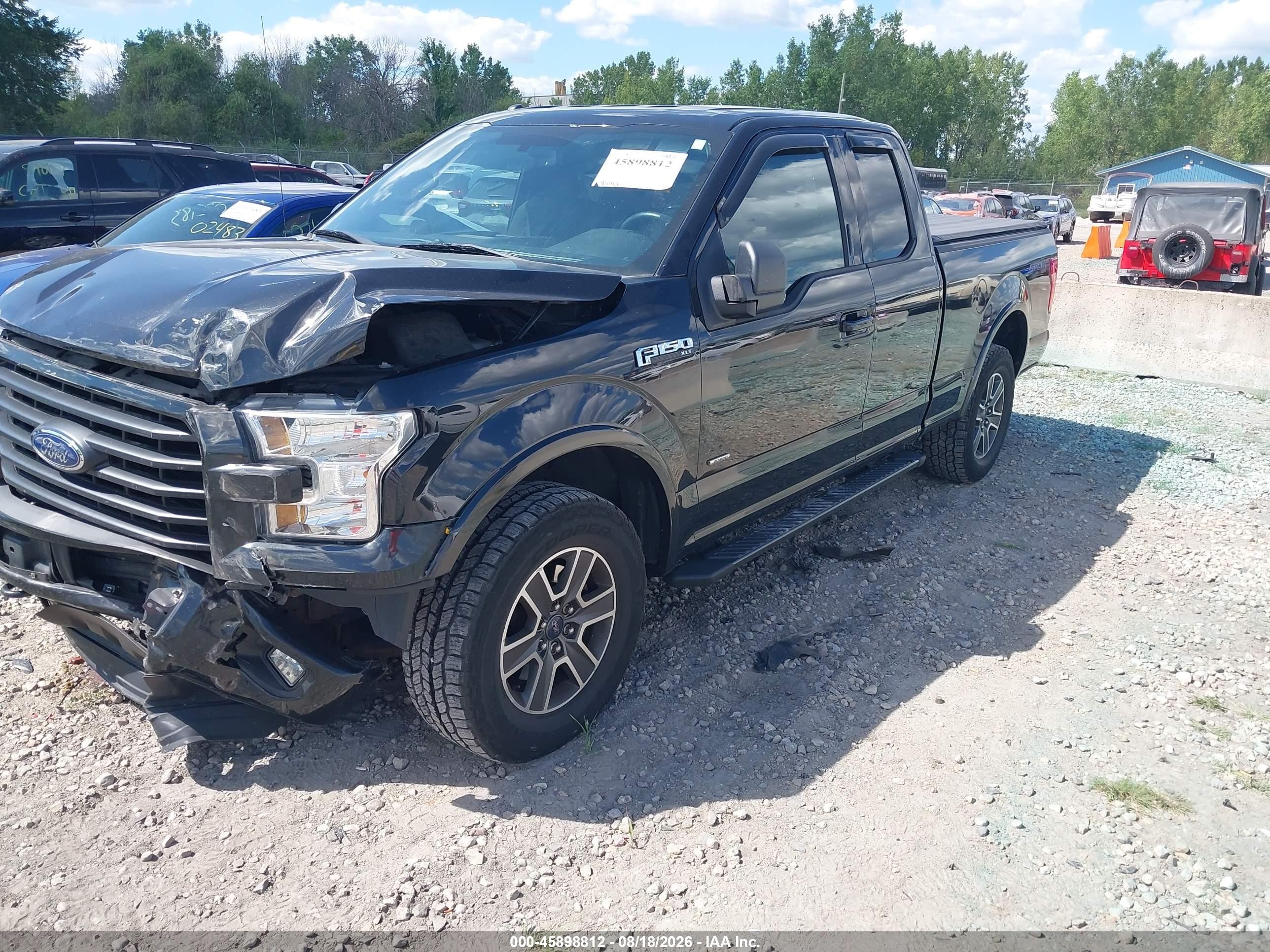 2015 Ford F-150 Xlt Black vin: 1FTEX1EP0FFC51393