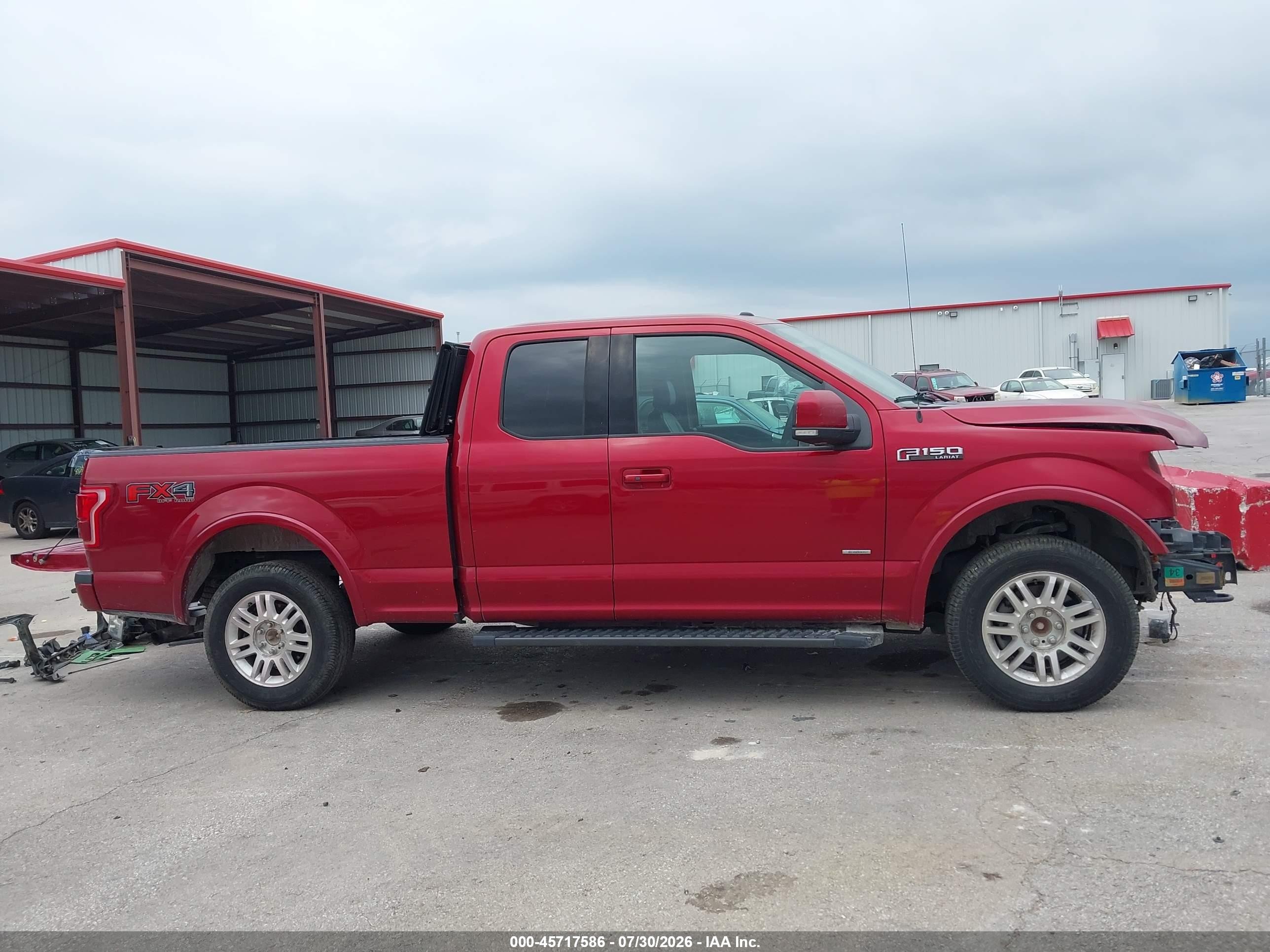 2015 Ford F-150 Lariat Red vin: 1FTEX1EP0FKD96666