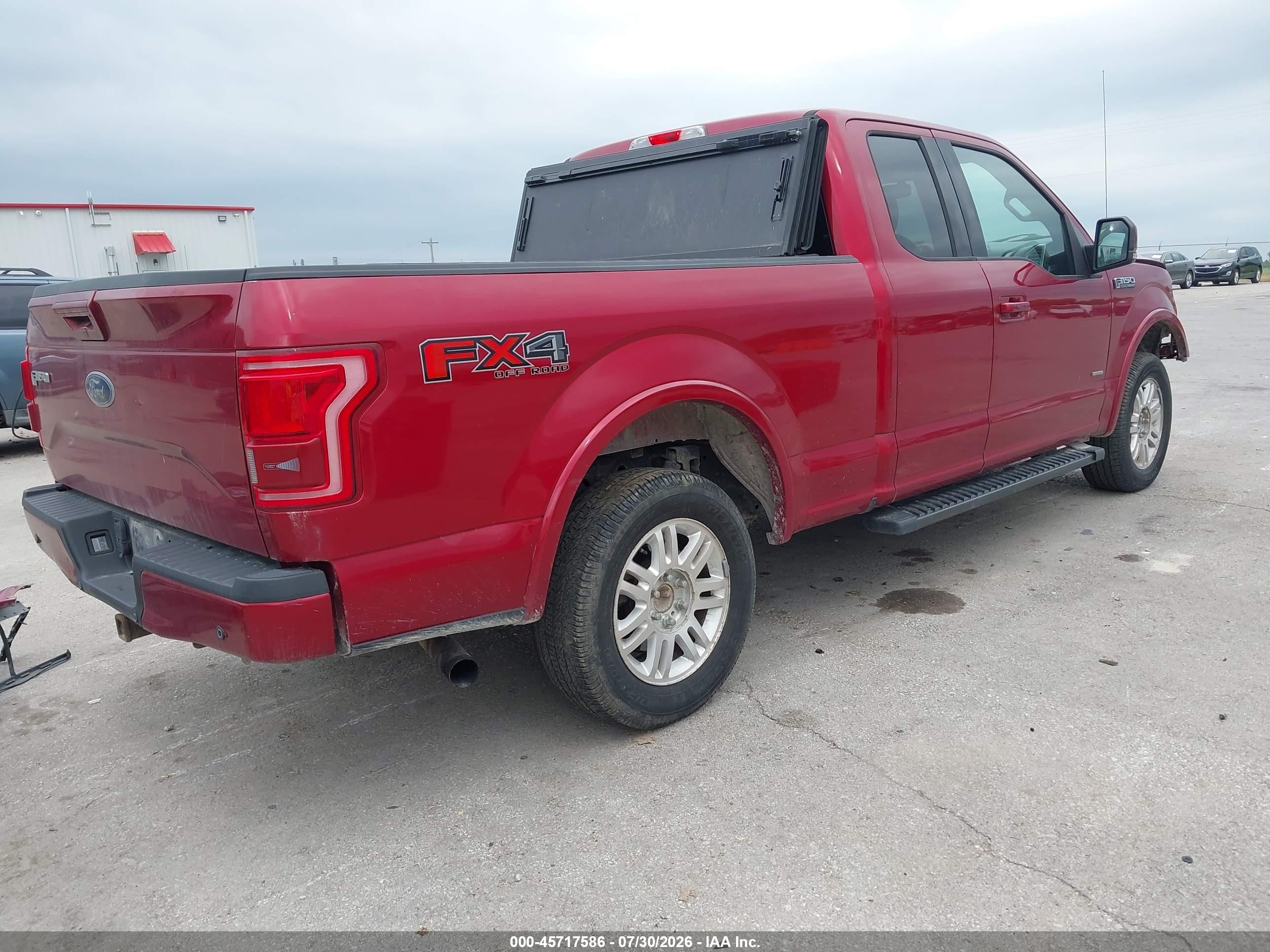 2015 Ford F-150 Lariat Red vin: 1FTEX1EP0FKD96666
