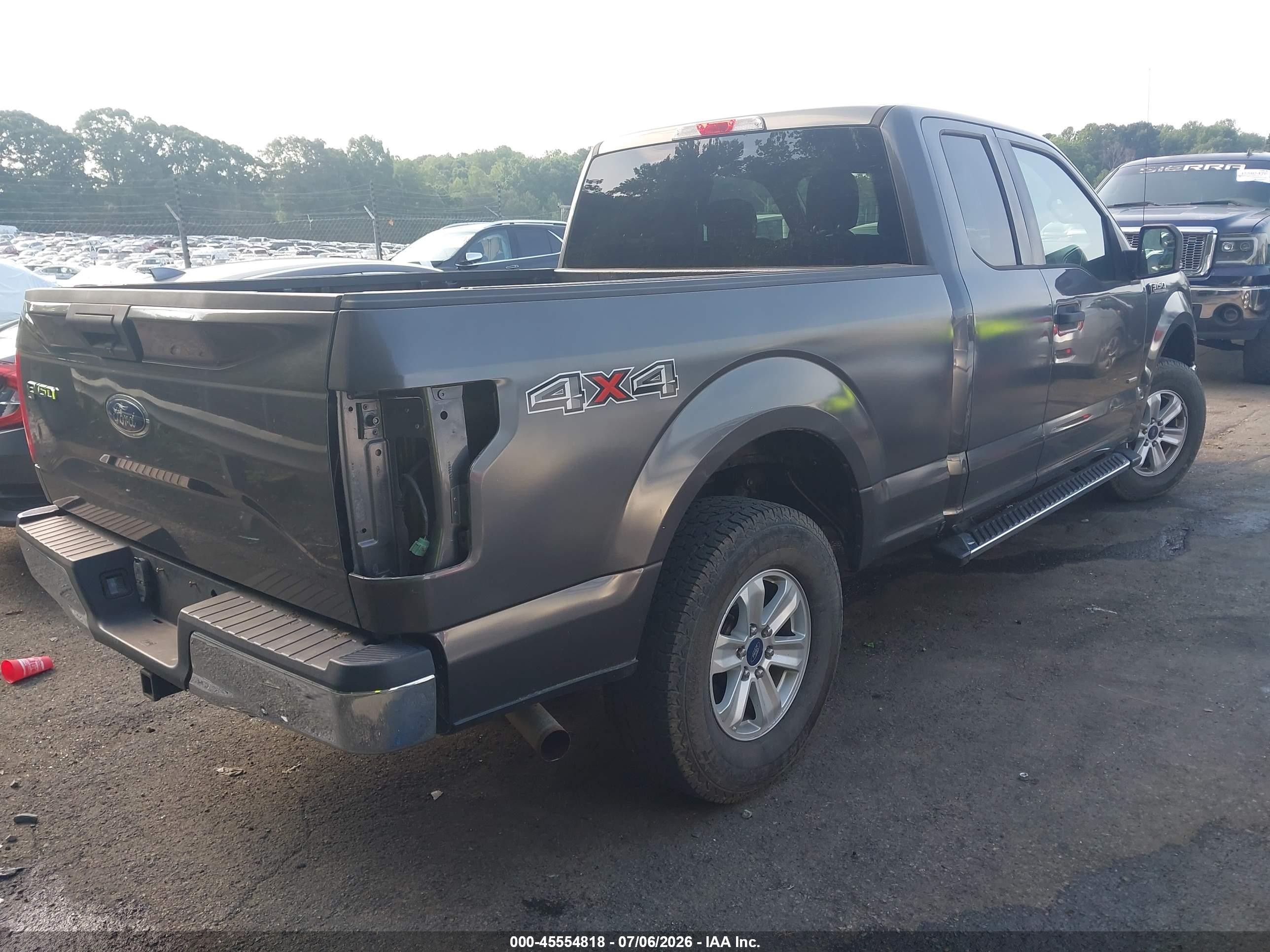 2015 Ford F150 Super Cab Gray vin: 1FTEX1EP0FKE08038