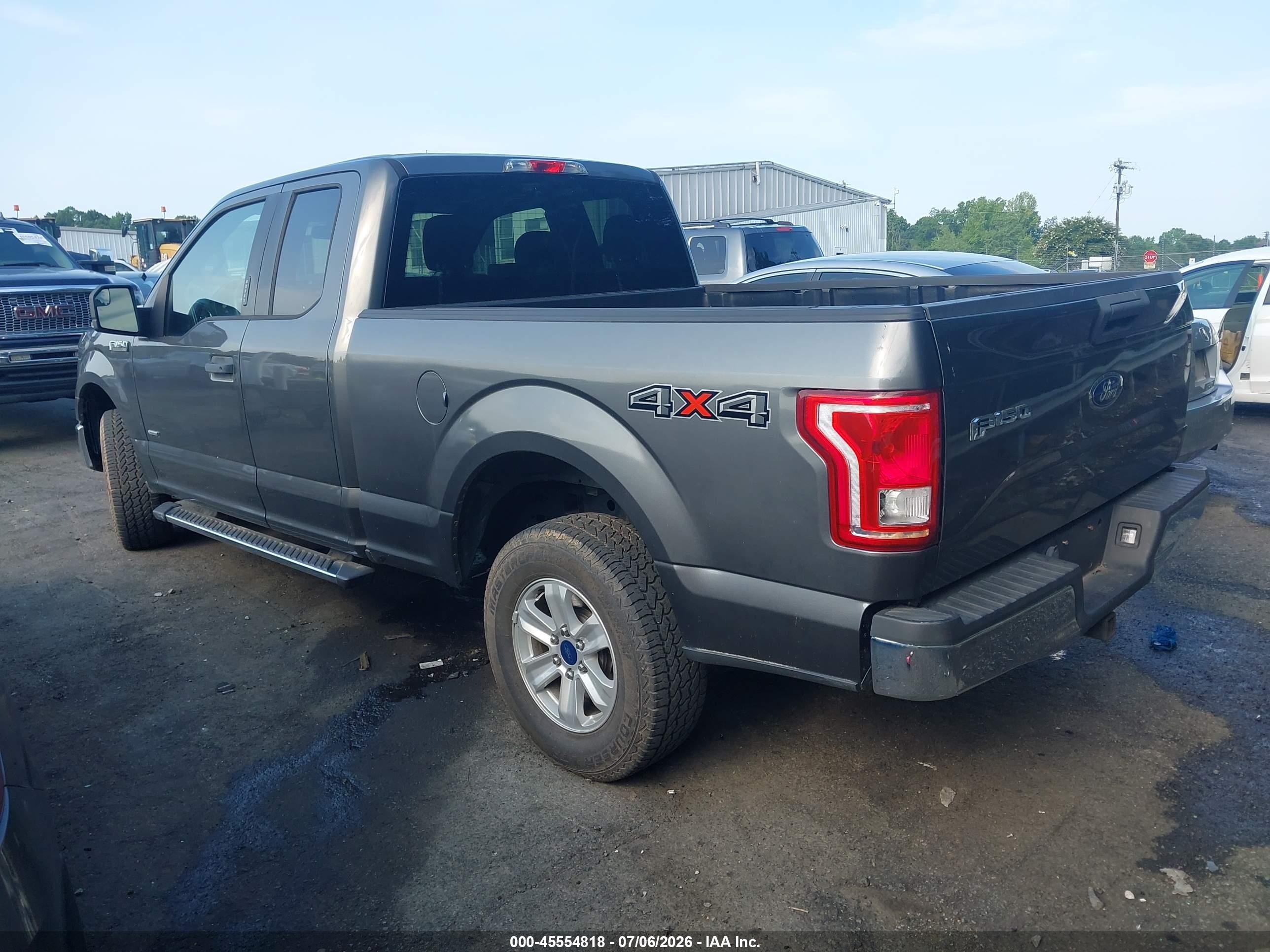 2015 Ford F150 Super Cab Gray vin: 1FTEX1EP0FKE08038