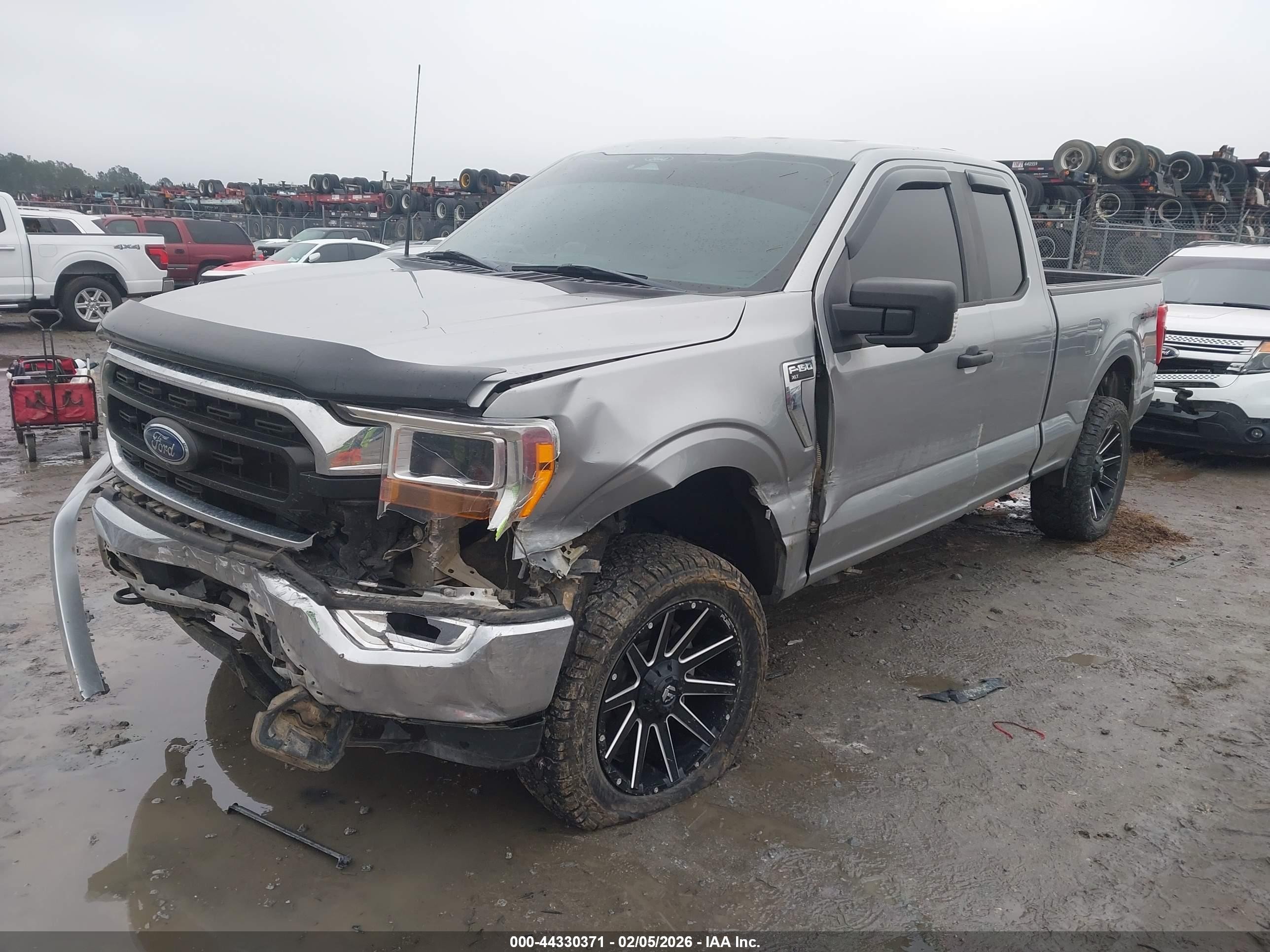 2022 Ford F-150 Xlt Gray vin: 1FTEX1EP0NKF30218