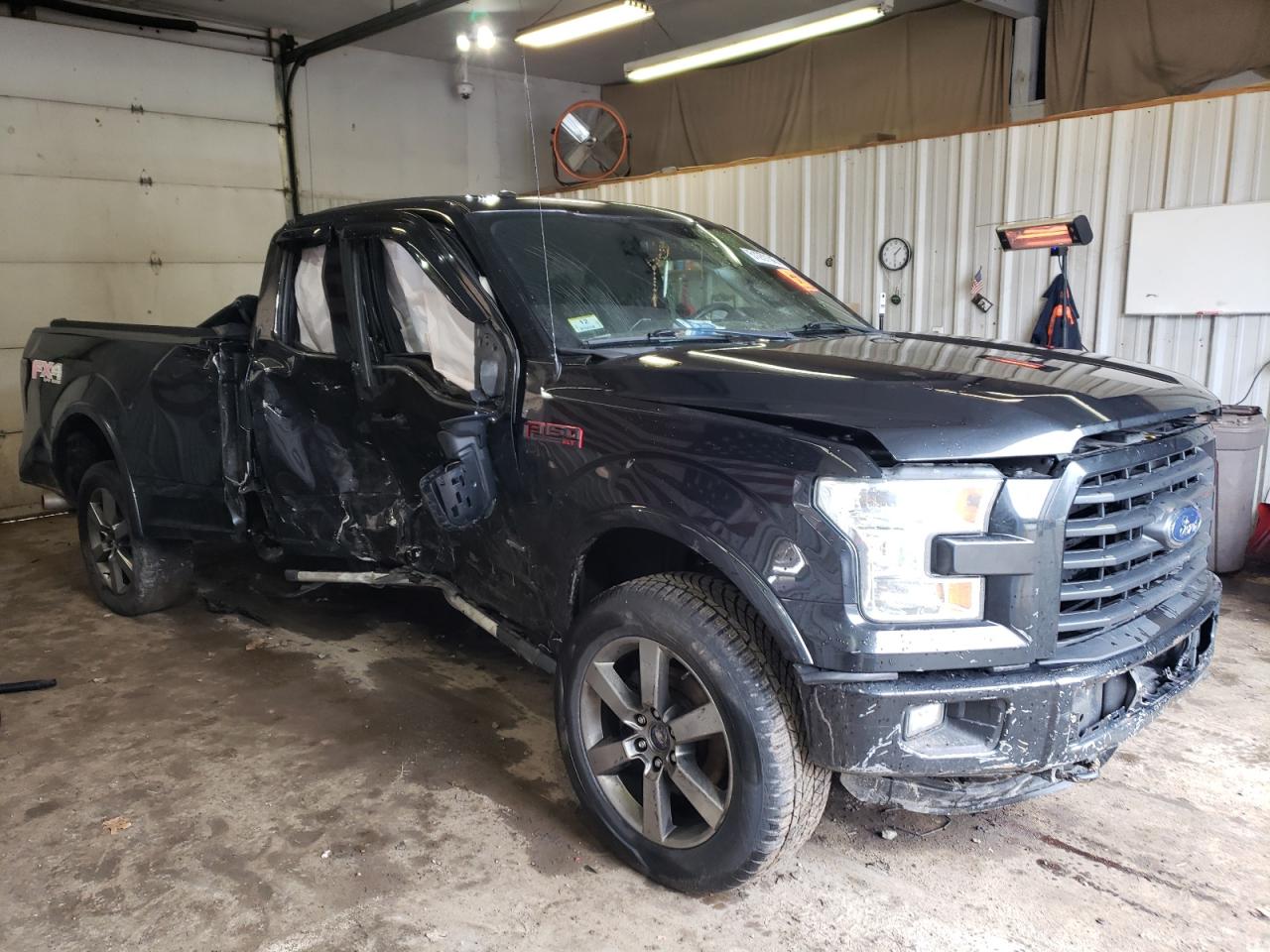 2015 Ford F150 Super Cab Black vin: 1FTEX1EP1FFB42084
