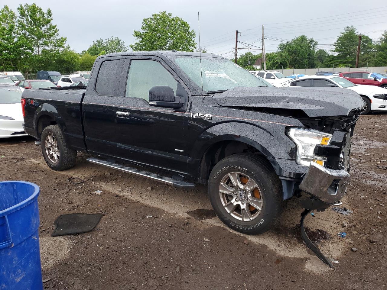 2015 Ford F150 Super Cab Black vin: 1FTEX1EP1FKE33157