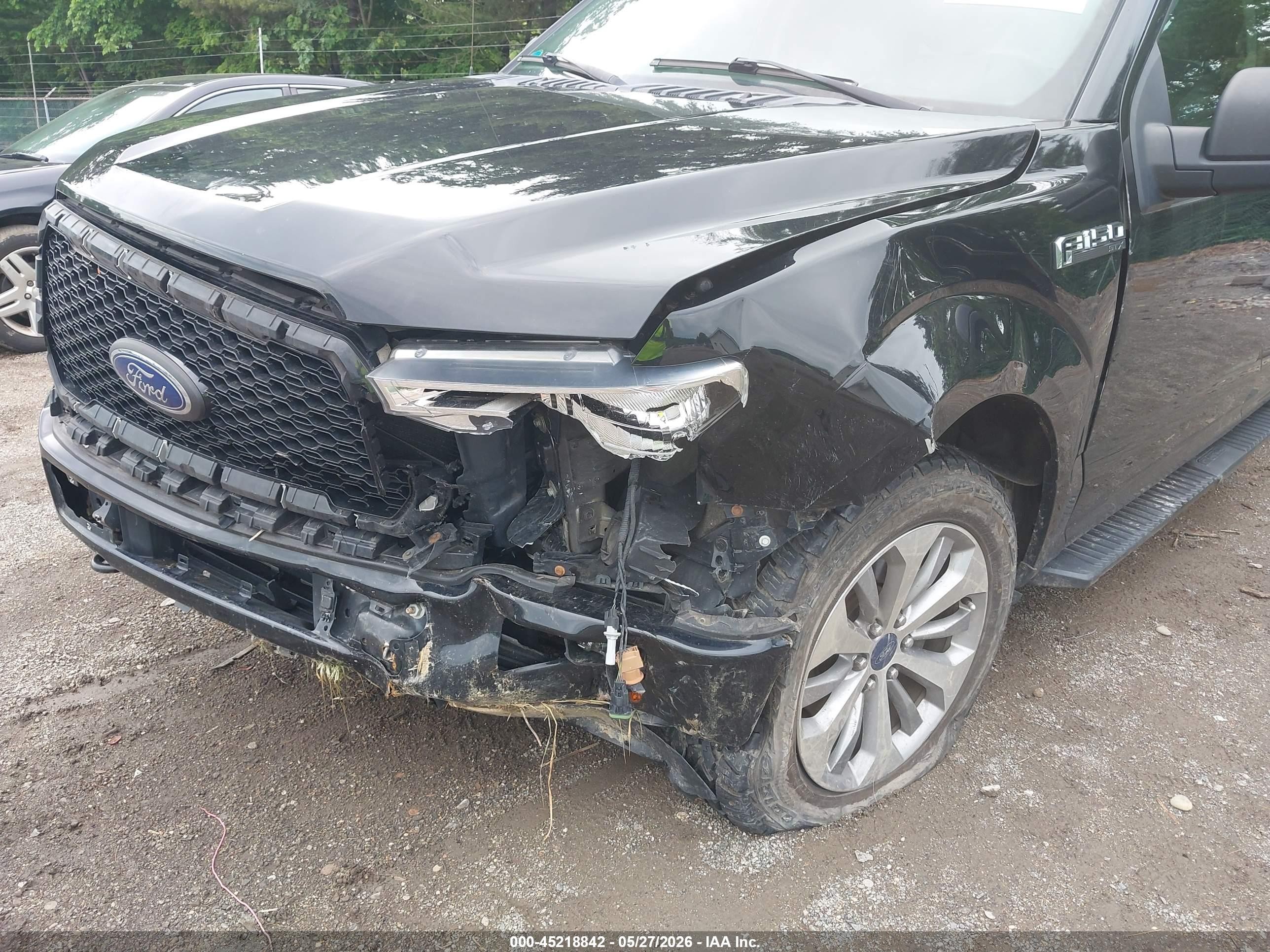 2018 Ford F-150 Xl Black vin: 1FTEX1EP1JFD81966