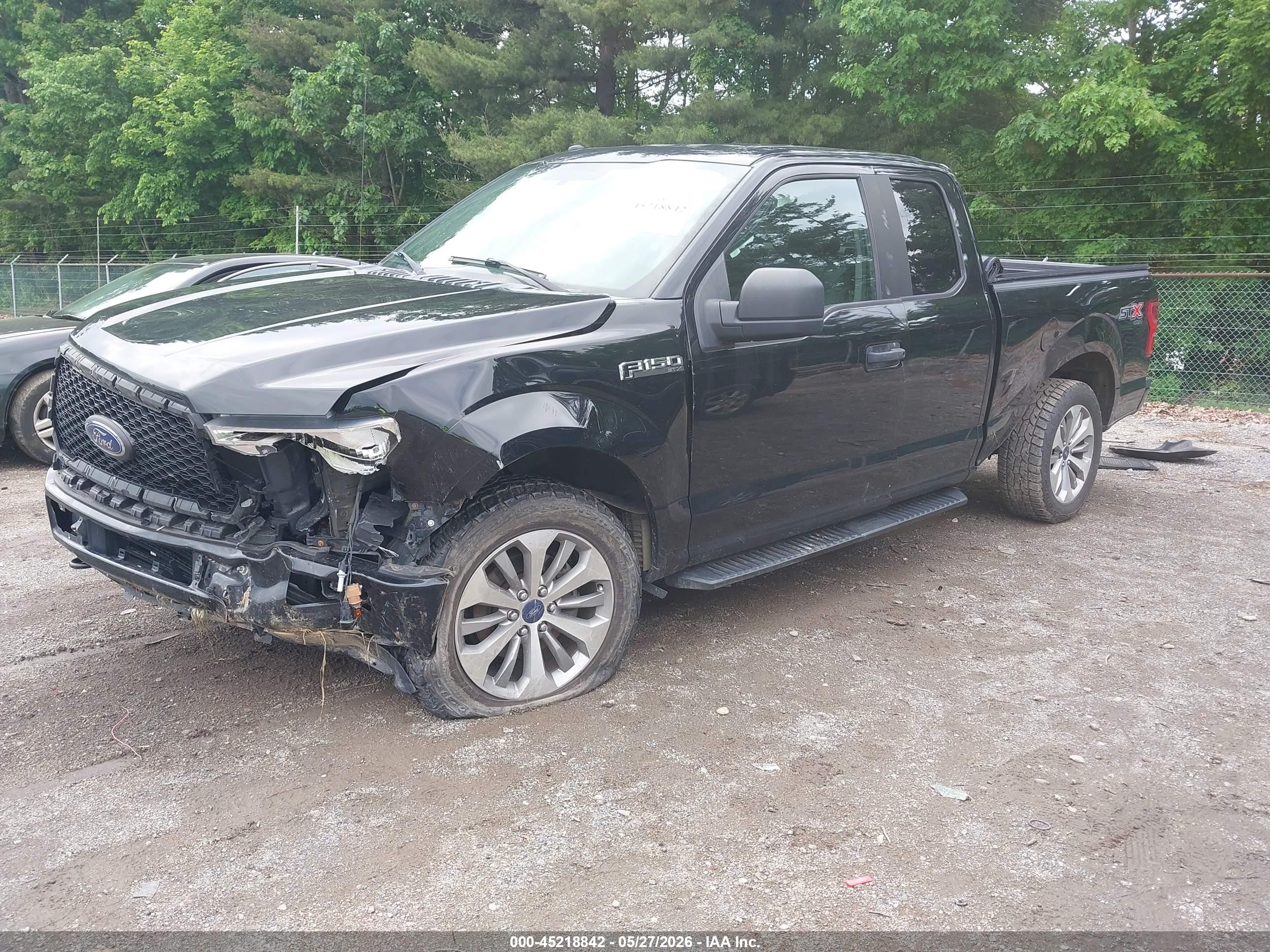 2018 Ford F-150 Xl Black vin: 1FTEX1EP1JFD81966