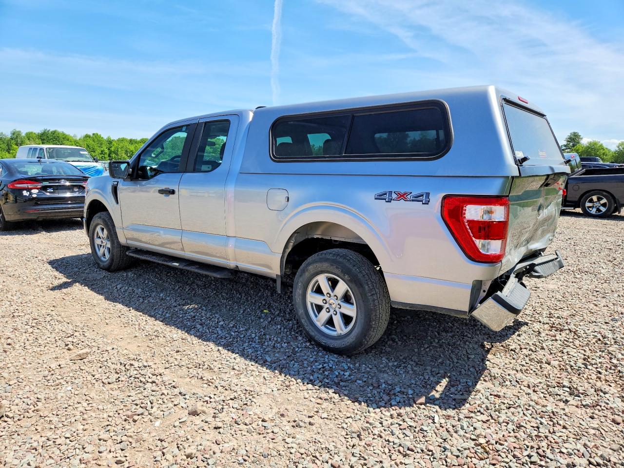 2021 Ford F150 Super Cab Silver vin: 1FTEX1EP2MFB74958