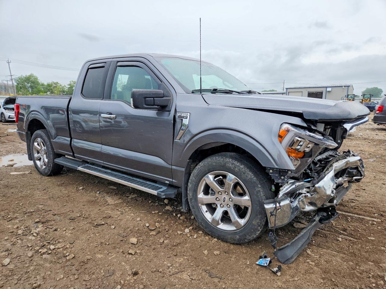 2023 Ford F150 Super Cab Gray vin: 1FTEX1EP2PFA80874