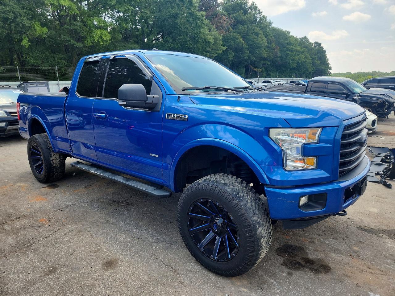 2015 Ford F150 Super Cab Blue vin: 1FTEX1EP3FFC82718