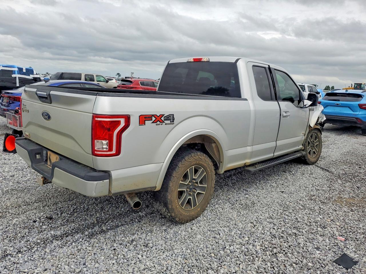 2015 Ford F150 Super Cab Silver vin: 1FTEX1EP3FKE21219