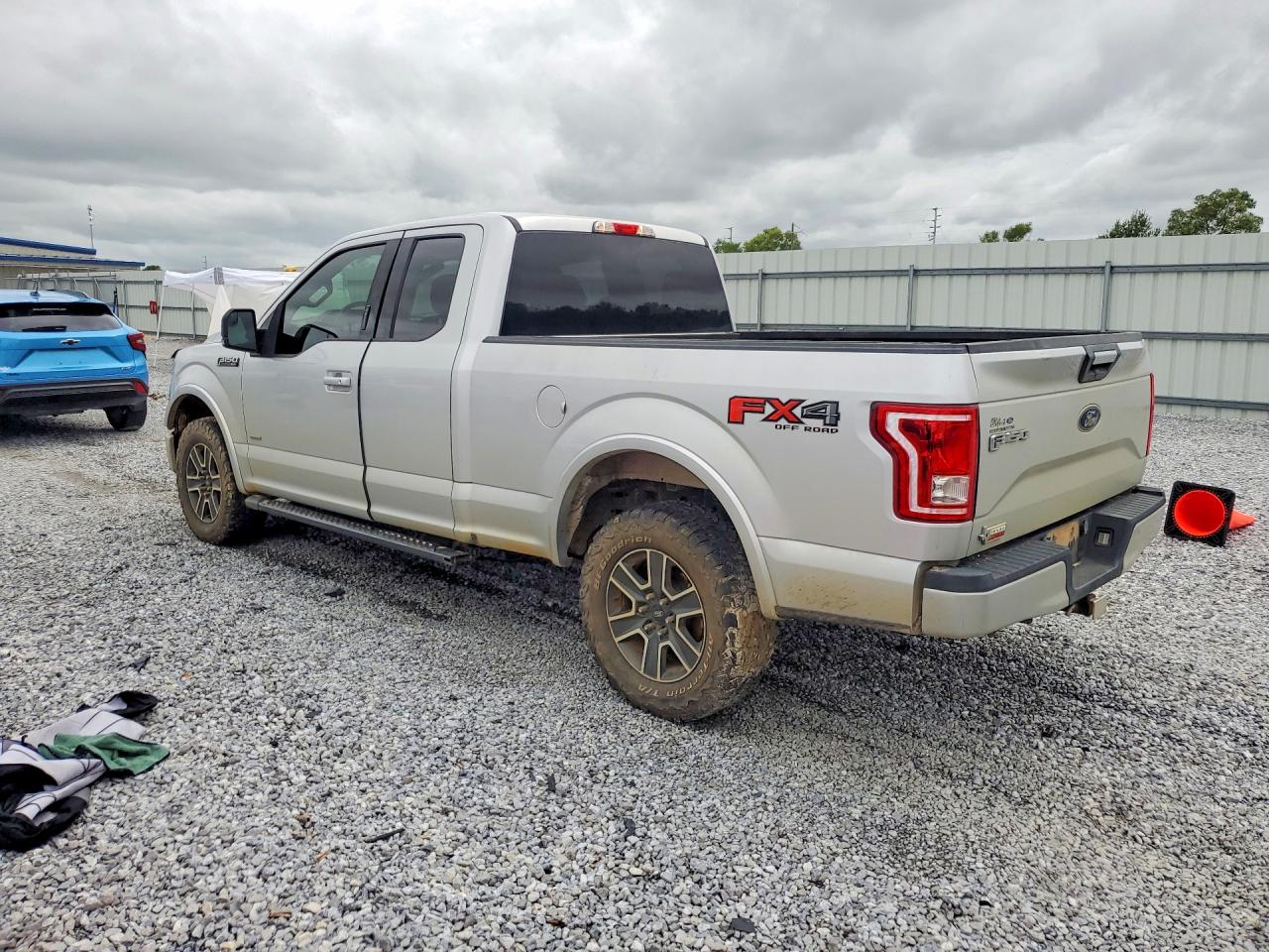 2015 Ford F150 Super Cab Silver vin: 1FTEX1EP3FKE21219