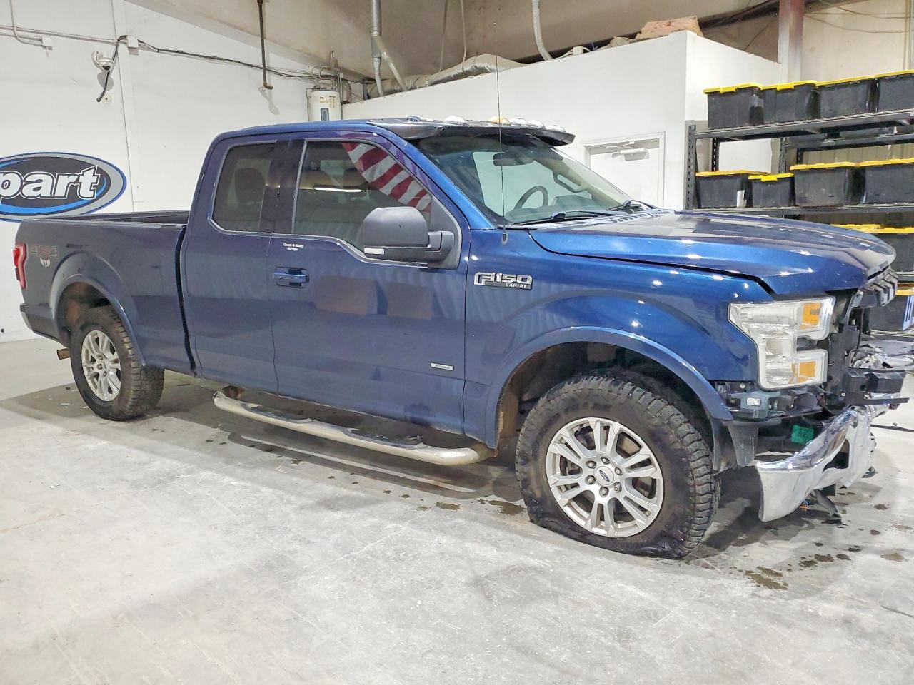 2015 Ford F150 Super Cab Blue vin: 1FTEX1EP4FFA54758