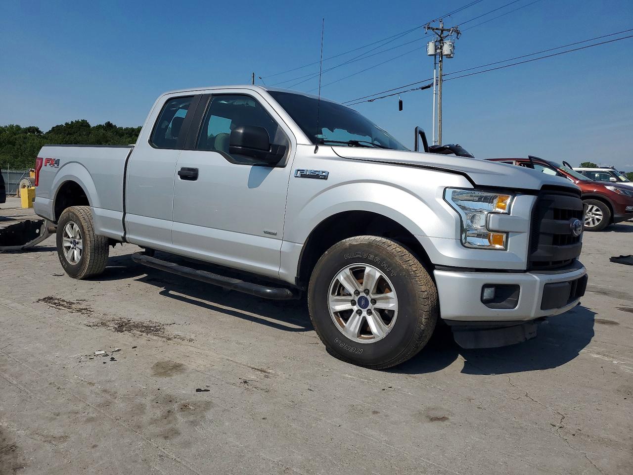 2015 Ford F150 Super Cab Silver vin: 1FTEX1EP4FKF00284