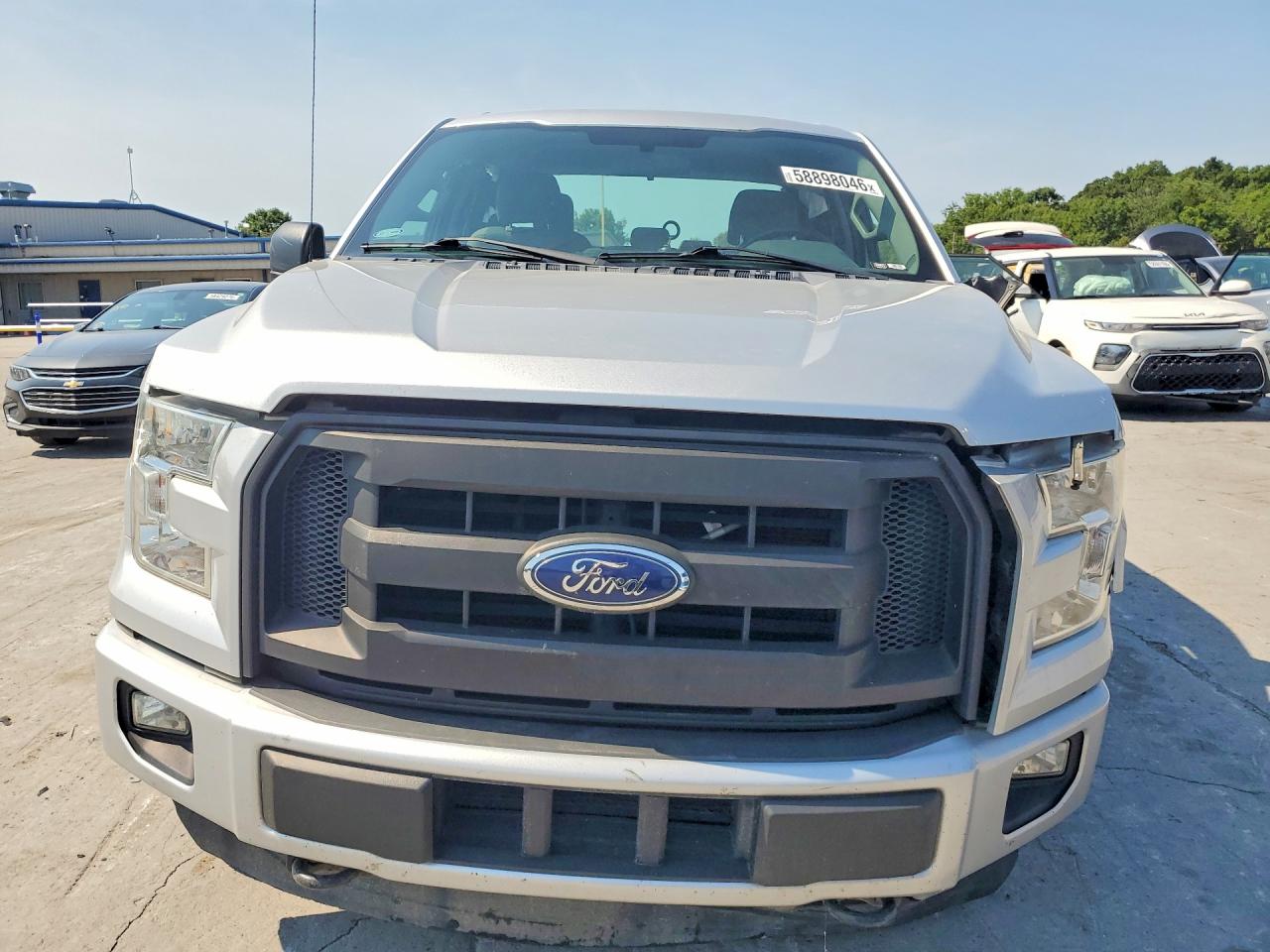 2015 Ford F150 Super Cab Silver vin: 1FTEX1EP4FKF00284