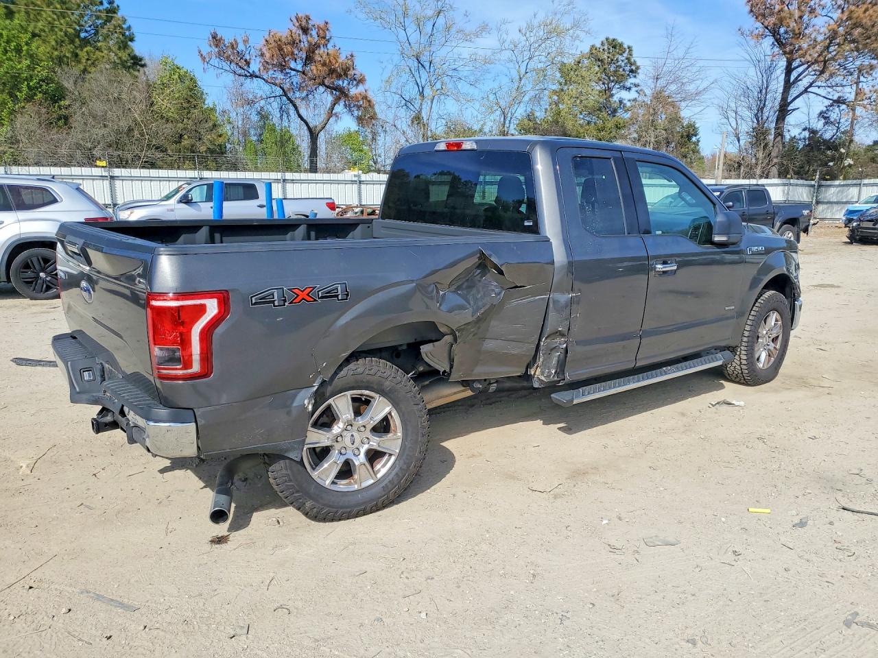 2016 Ford F150 Super Cab Gray vin: 1FTEX1EP4GKF06183