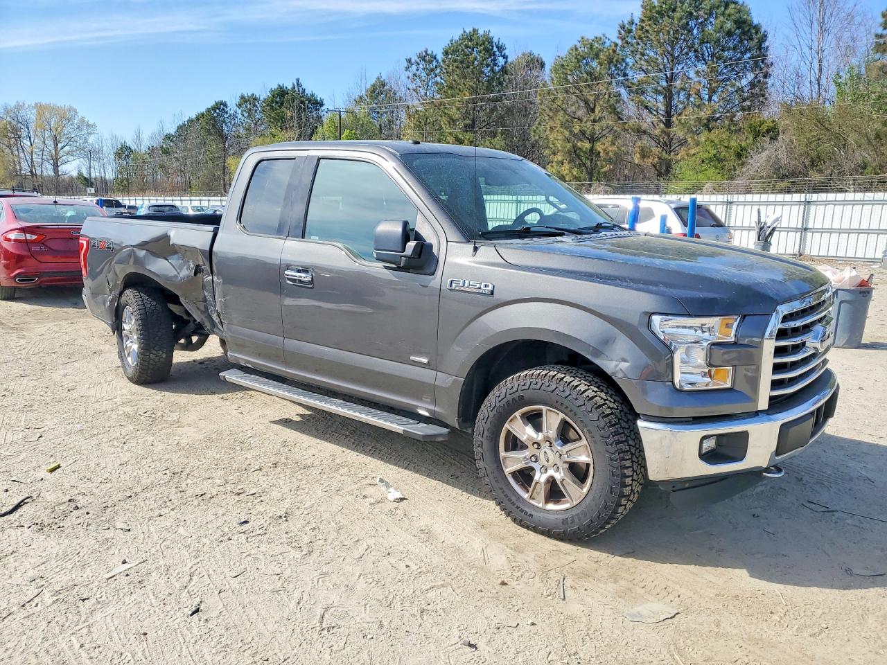 2016 Ford F150 Super Cab Gray vin: 1FTEX1EP4GKF06183