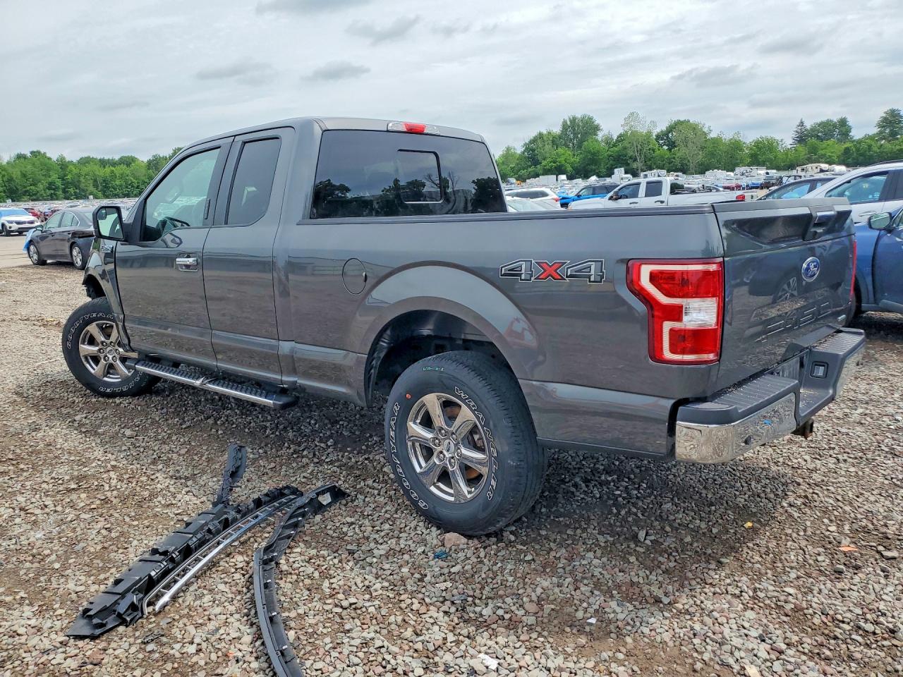 2018 Ford F150 Super Cab Gray vin: 1FTEX1EP4JKG07926