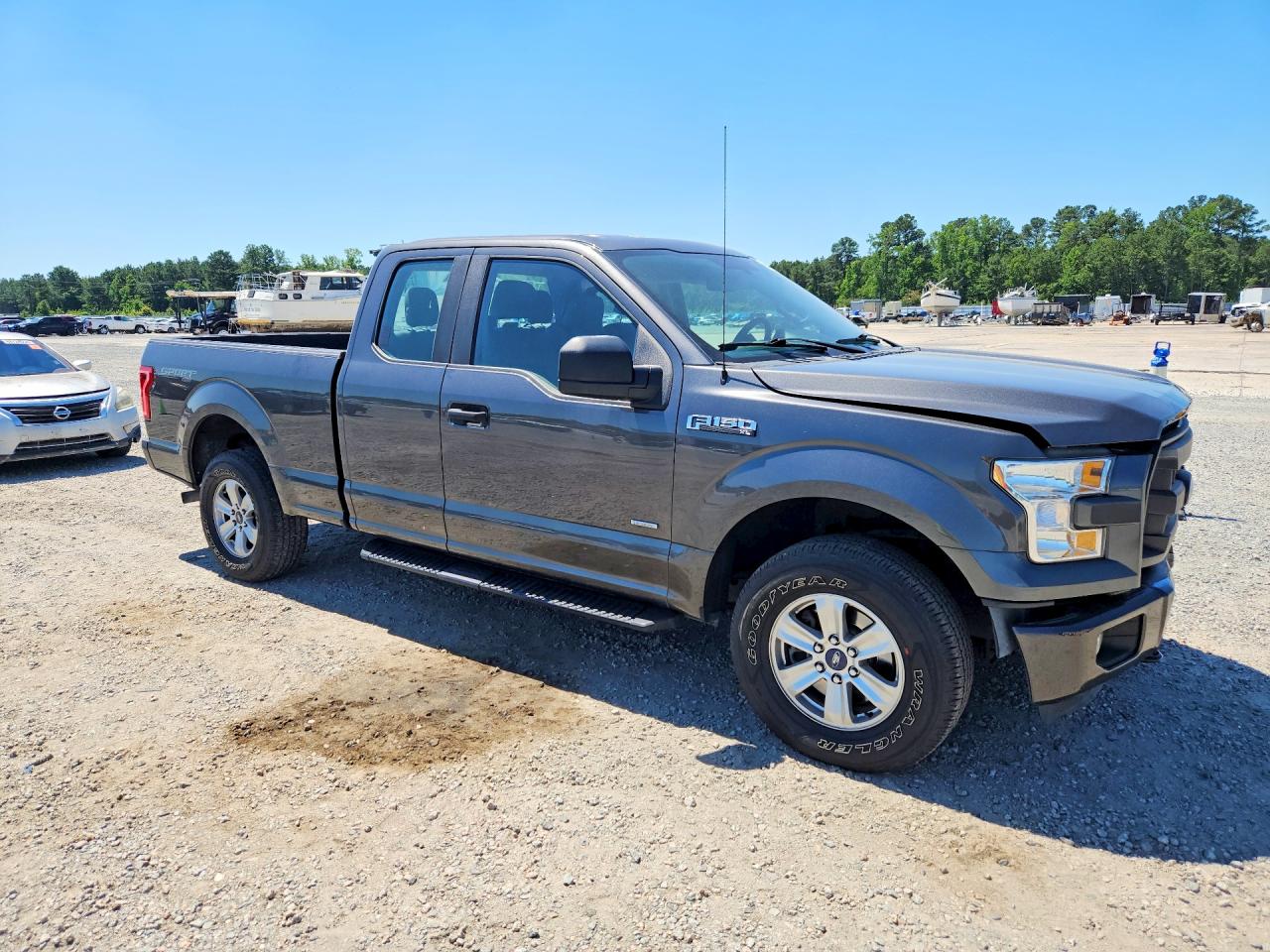 2015 Ford F150 Super Cab Gray vin: 1FTEX1EP5FFC04134