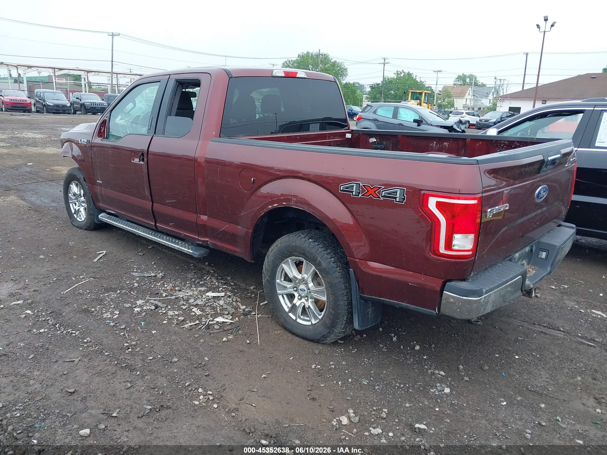2015 Ford F-150 Xlt Burgundy vin: 1FTEX1EP5FFC18096