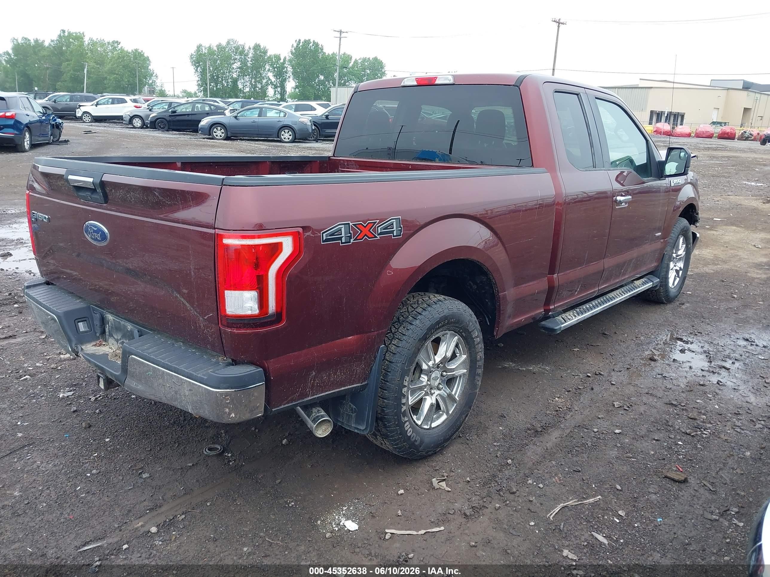 2015 Ford F-150 Xlt Burgundy vin: 1FTEX1EP5FFC18096