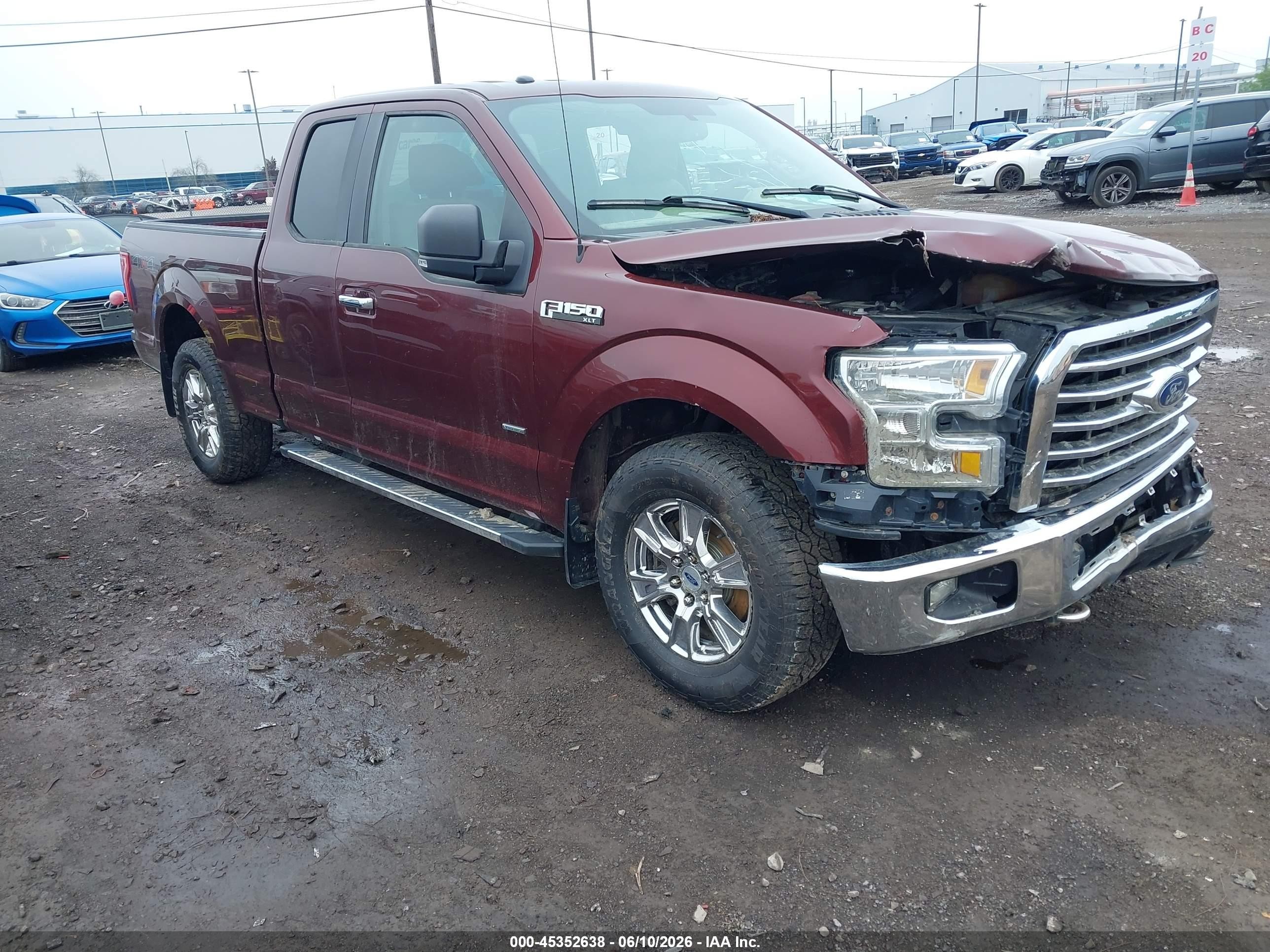 2015 Ford F-150 Xlt Burgundy vin: 1FTEX1EP5FFC18096