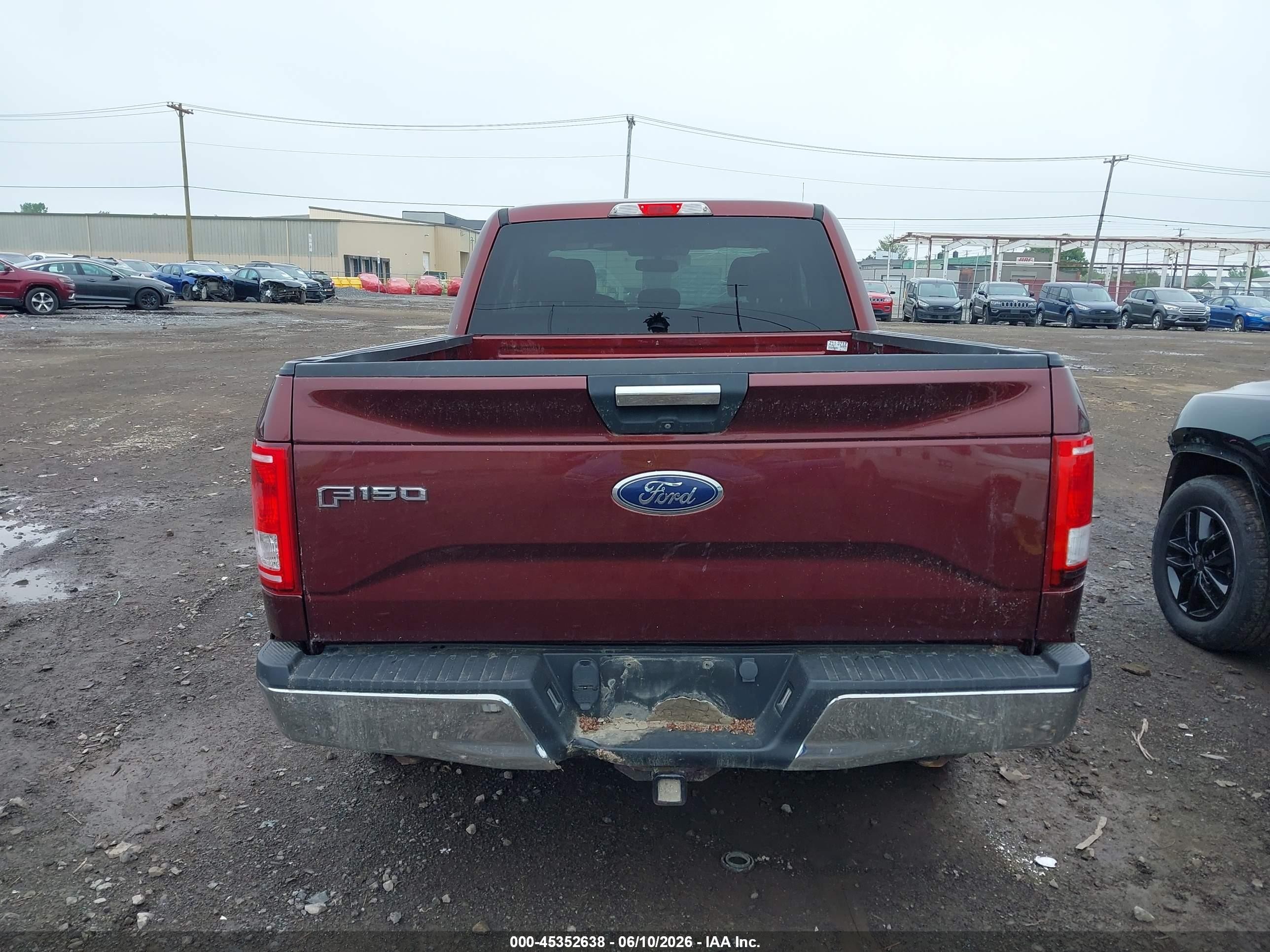 2015 Ford F-150 Xlt Burgundy vin: 1FTEX1EP5FFC18096