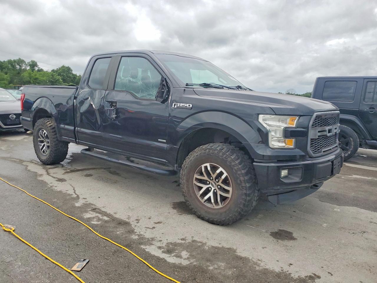 2015 Ford F150 Super Cab Black vin: 1FTEX1EP6FFC57246