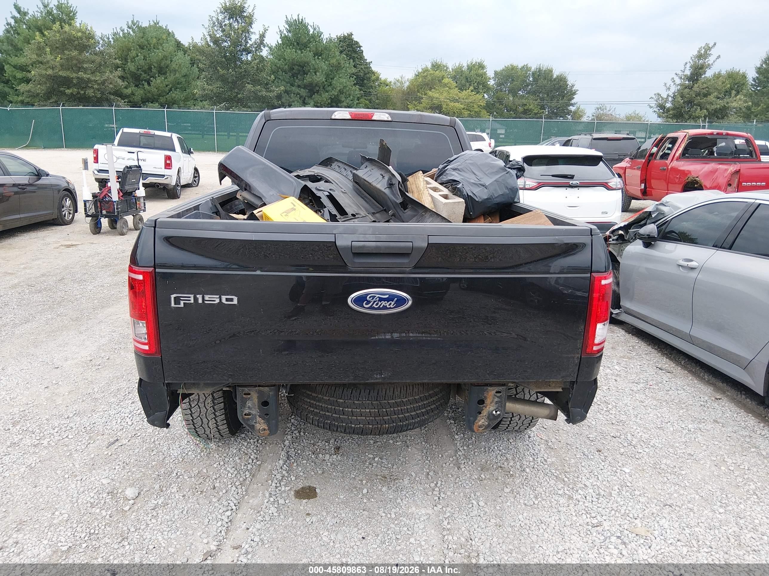 2015 Ford F-150 Xl Black vin: 1FTEX1EP6FKF21069