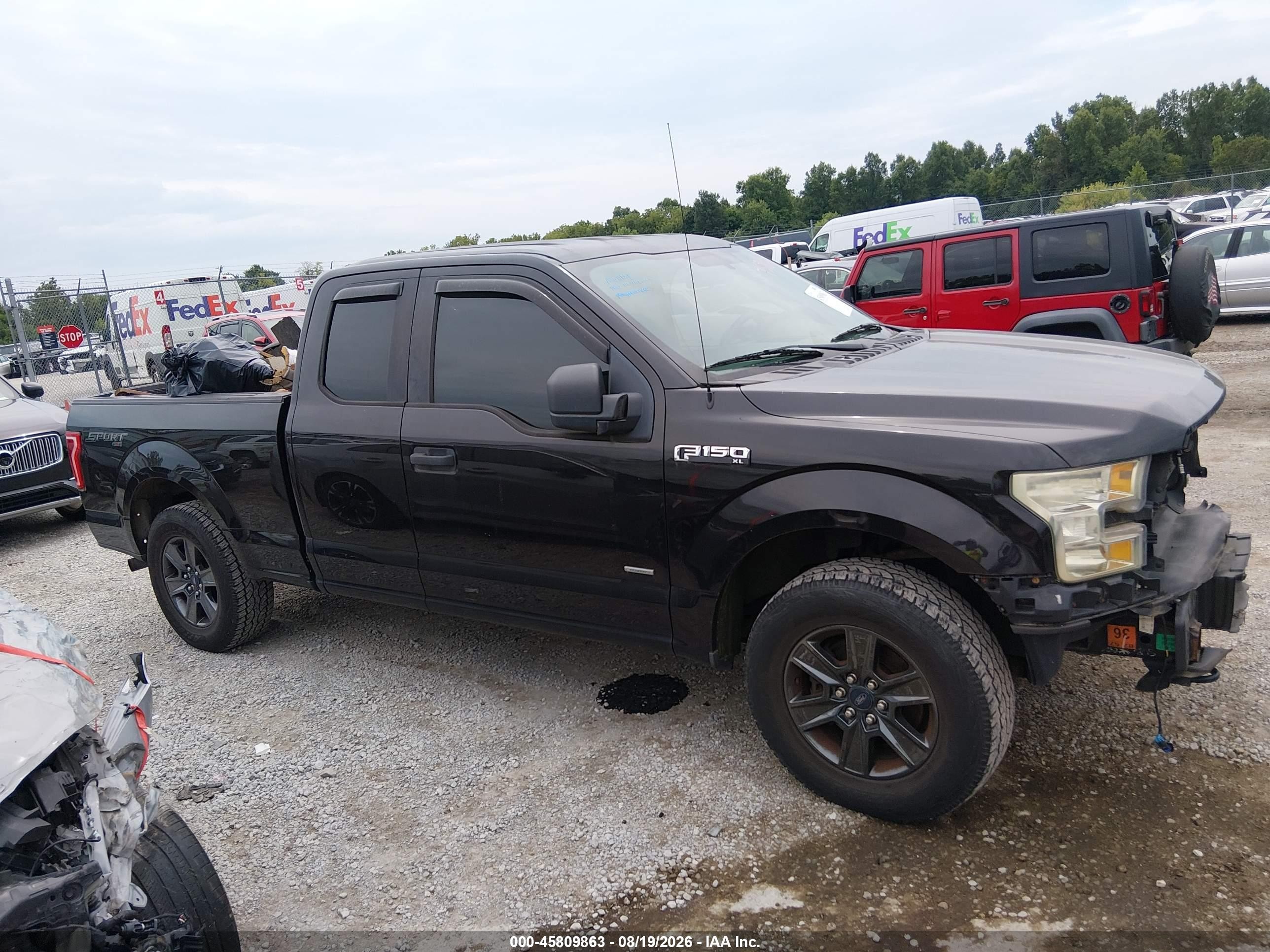 2015 Ford F-150 Xl Black vin: 1FTEX1EP6FKF21069