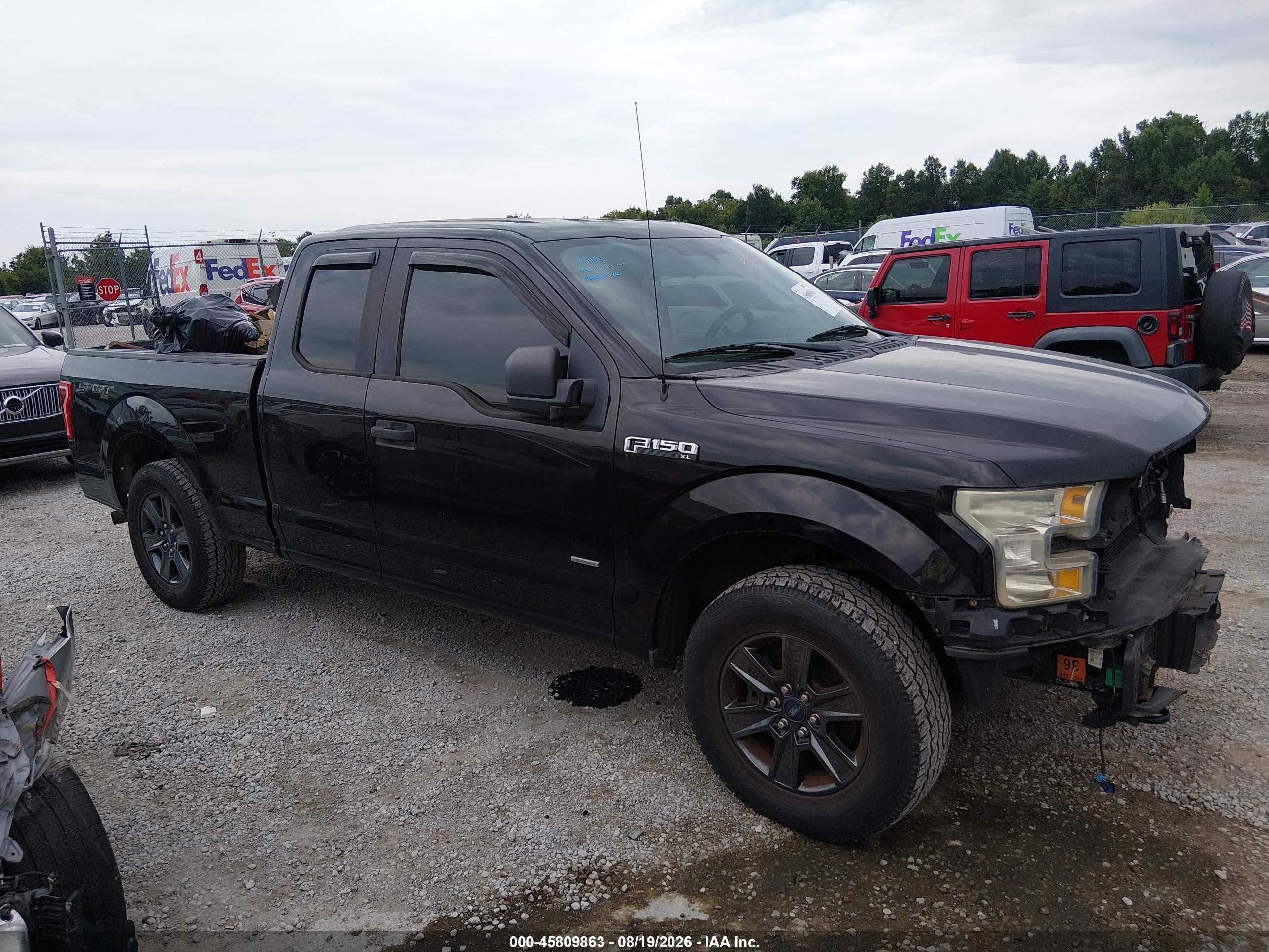 2015 Ford F-150 Xl Black vin: 1FTEX1EP6FKF21069