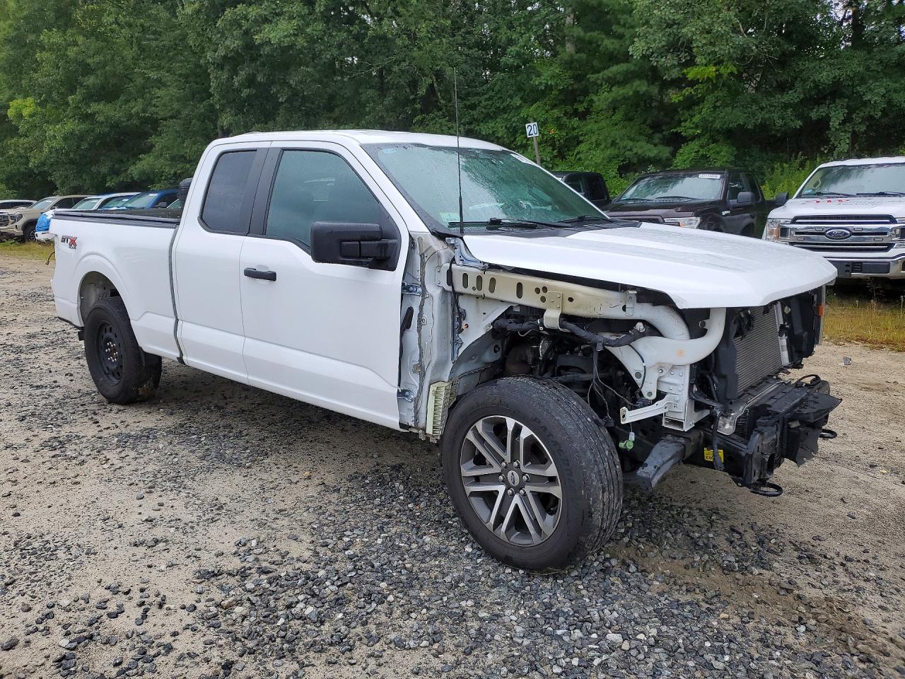 2023 Ford F150 Super Cab White vin: 1FTEX1EP6PKD77394