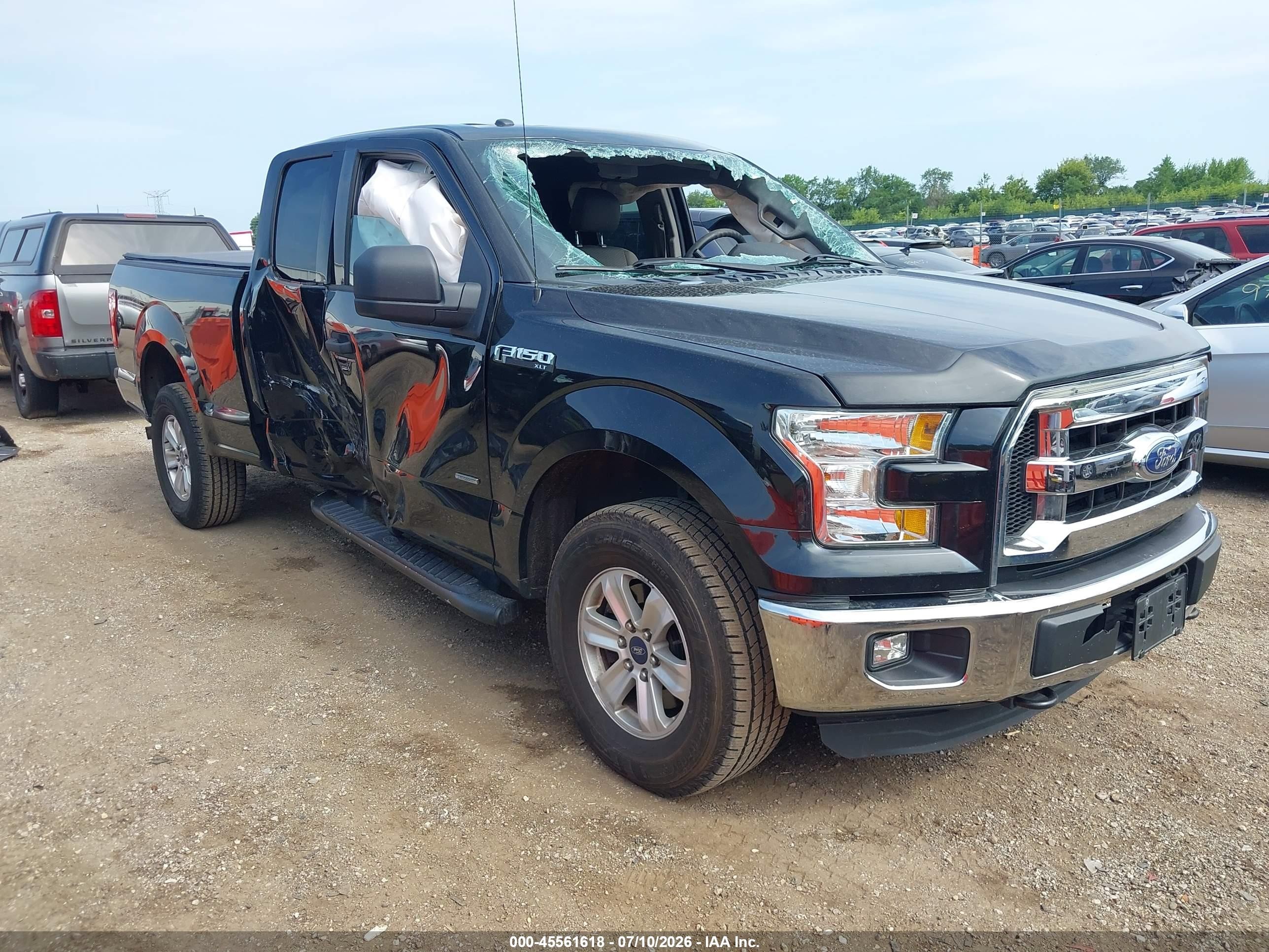 2015 Ford F-150 Xlt Black vin: 1FTEX1EP7FFC34087