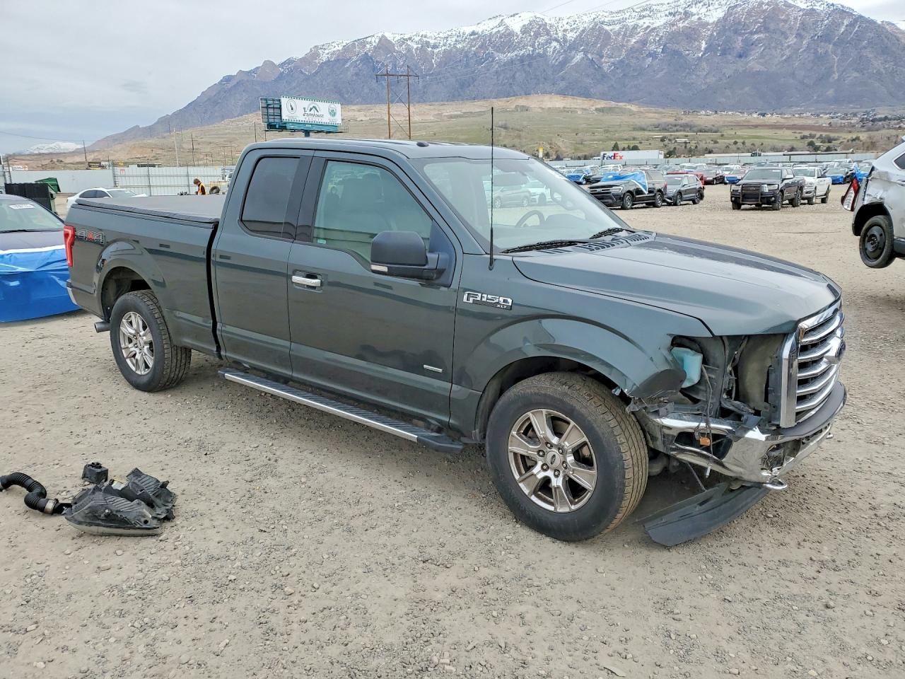 2015 Ford F150 Super Cab Gray vin: 1FTEX1EP7FKD09913