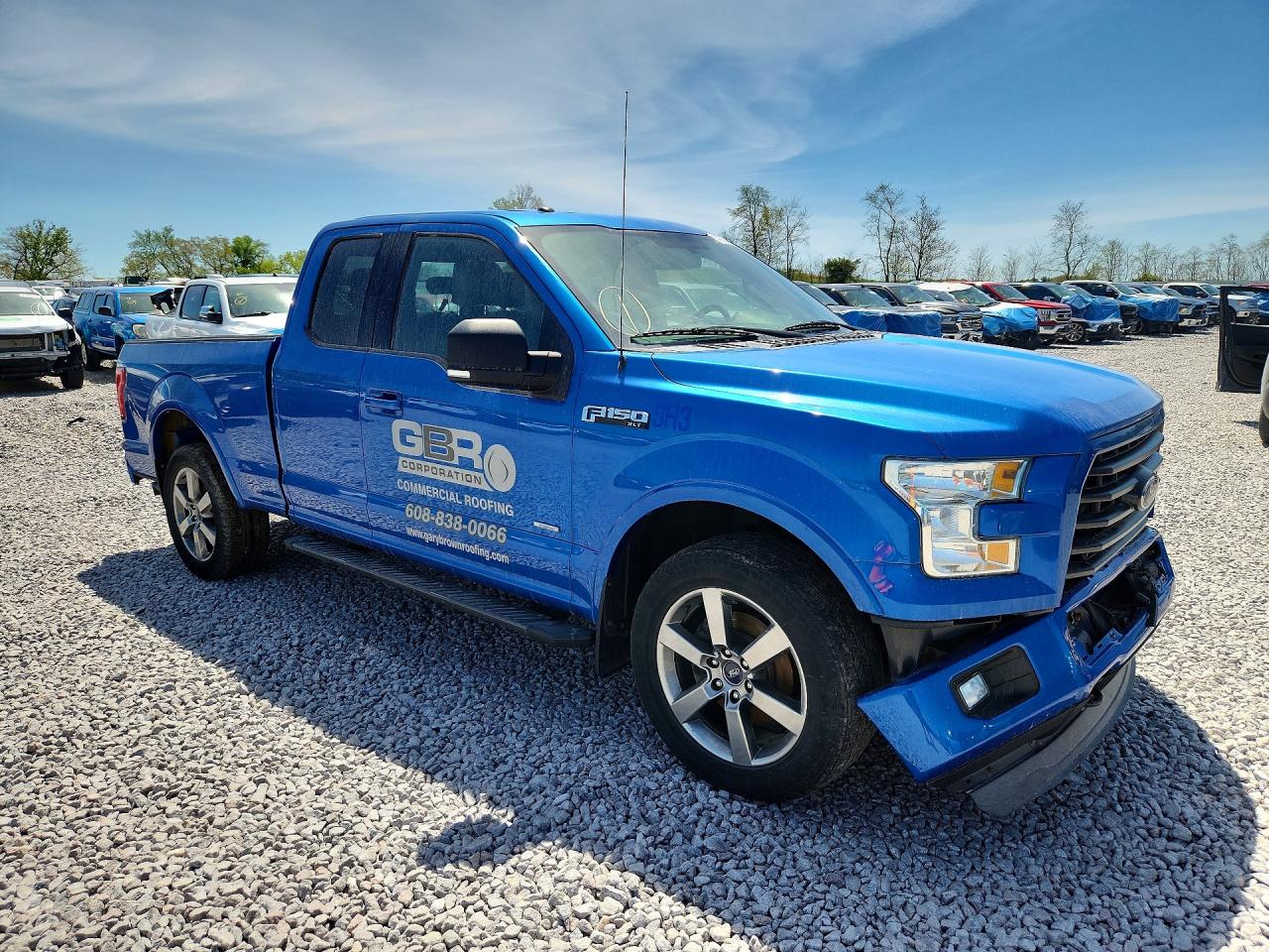 2015 Ford F150 Super Cab Blue vin: 1FTEX1EP7FKE35348