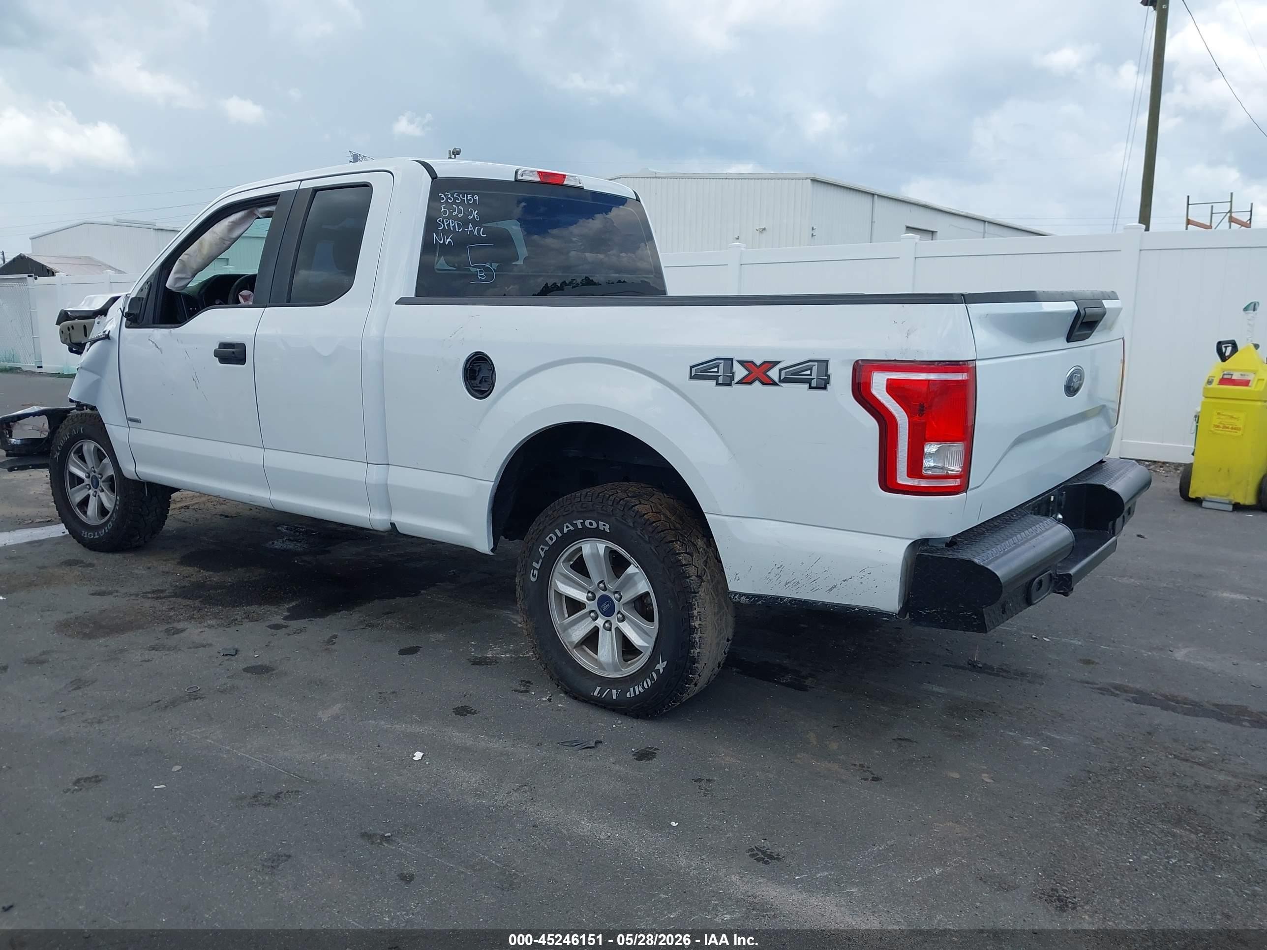 2017 Ford F-150 Xl White vin: 1FTEX1EP7HFA42087