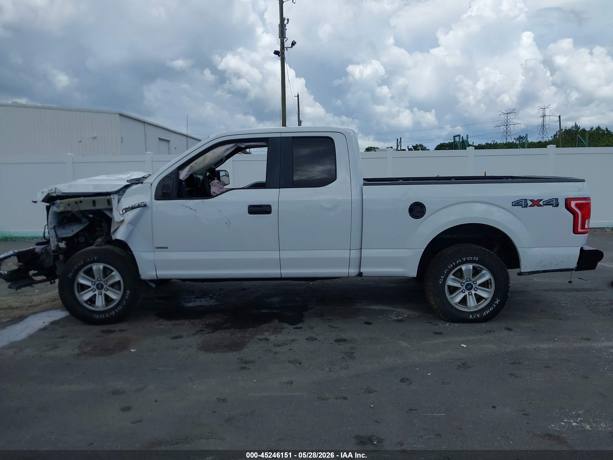 2017 Ford F-150 Xl White vin: 1FTEX1EP7HFA42087