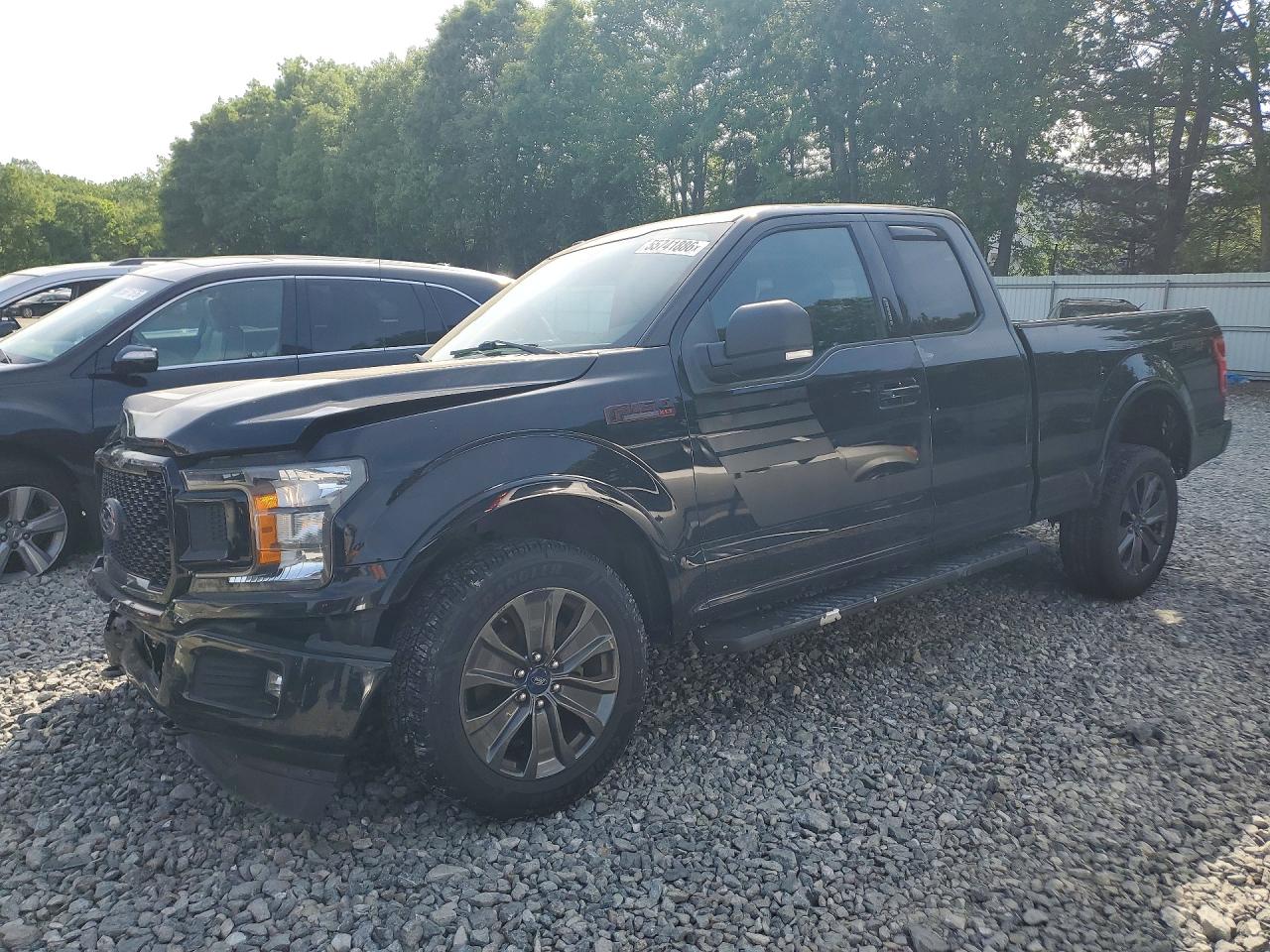 2018 Ford F150 Super Cab Black vin: 1FTEX1EP7JFC58558