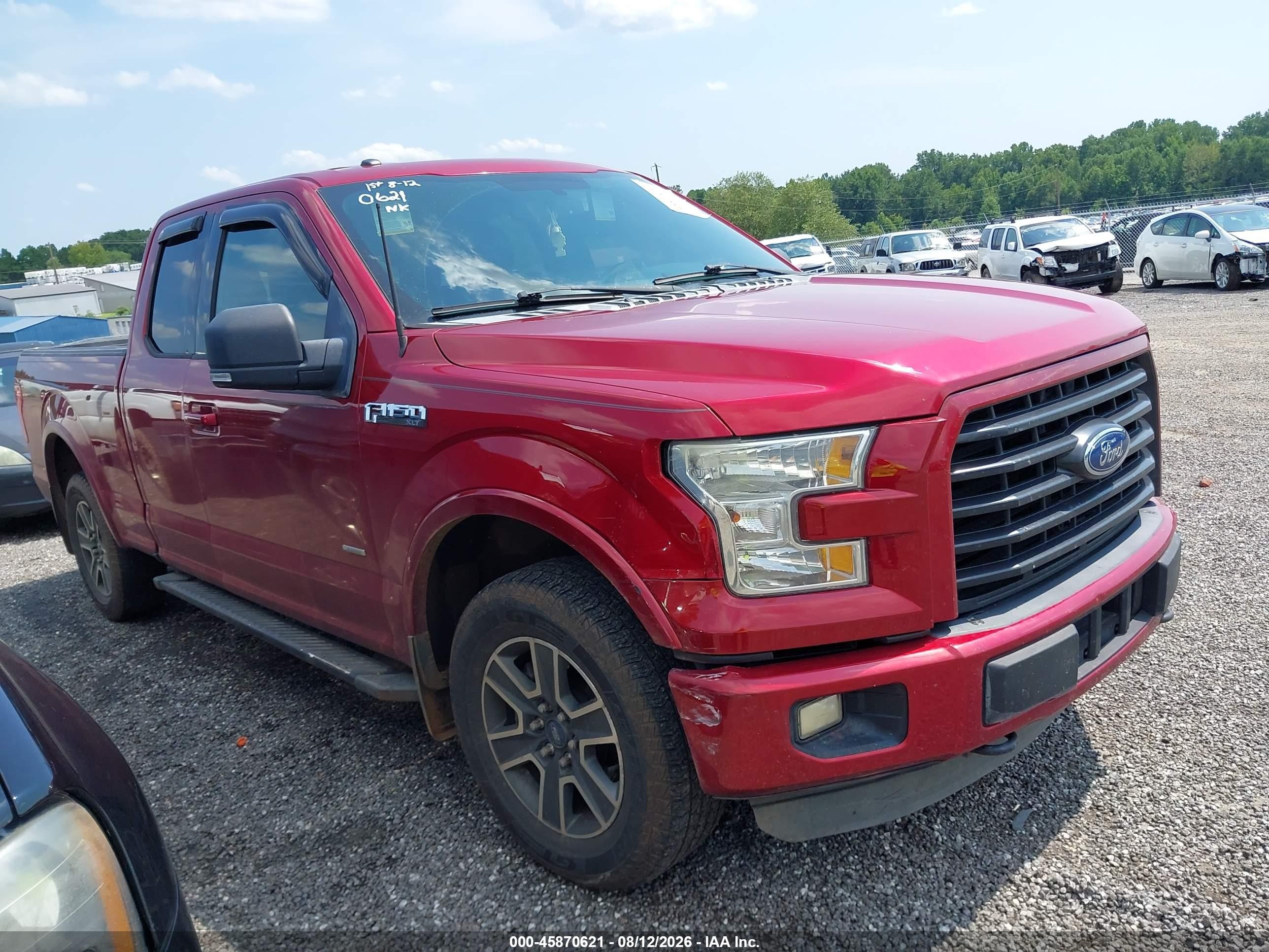 2015 Ford F-150 Xlt Red vin: 1FTEX1EP8FFB31650