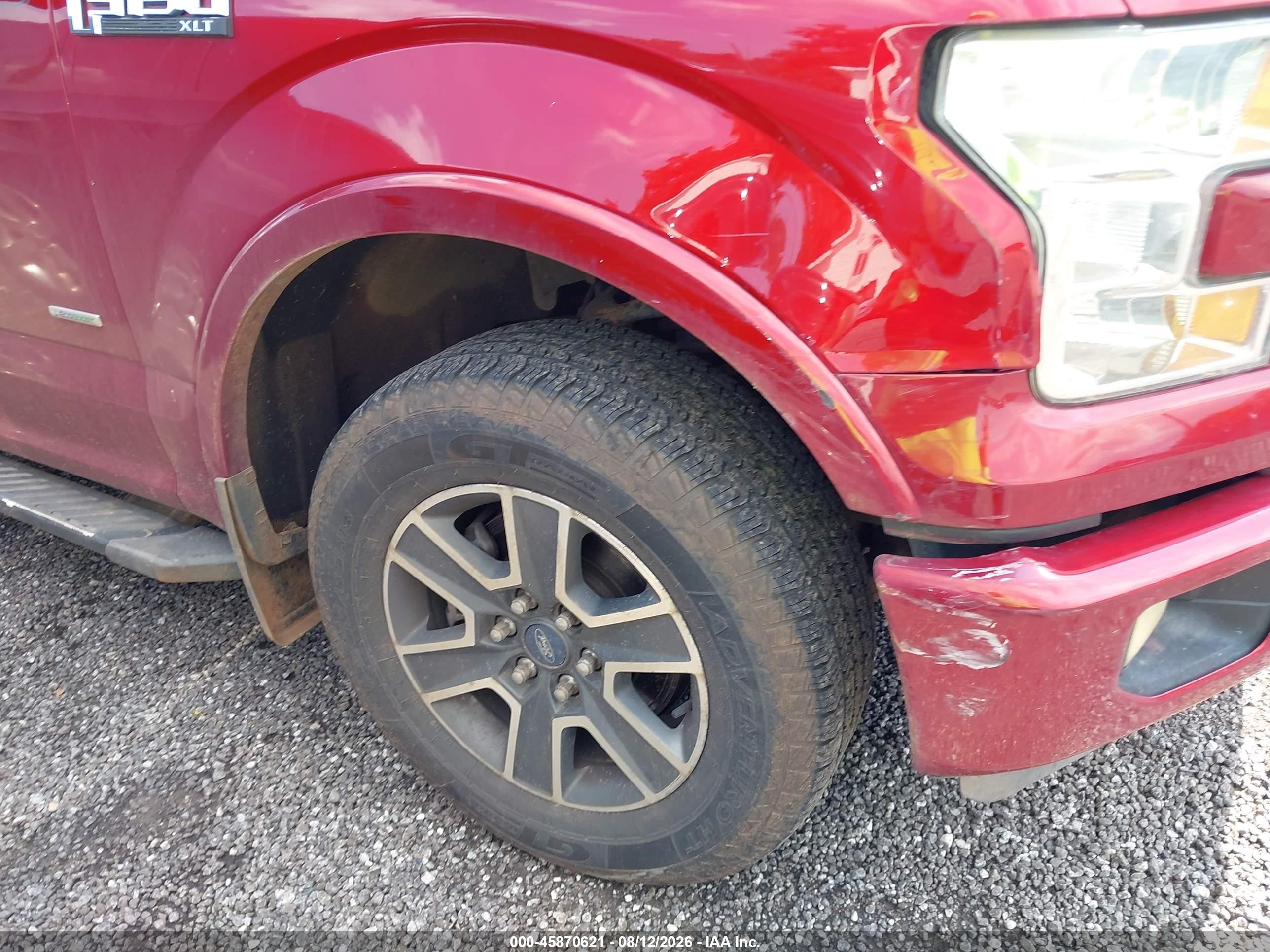 2015 Ford F-150 Xlt Red vin: 1FTEX1EP8FFB31650