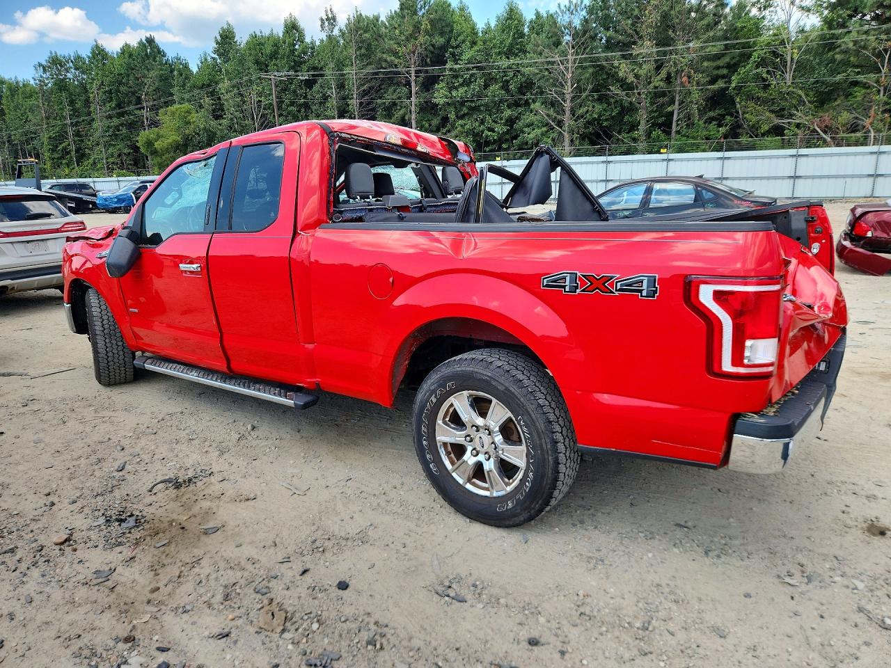 2015 Ford F150 Super Cab Red vin: 1FTEX1EP8FFC48273