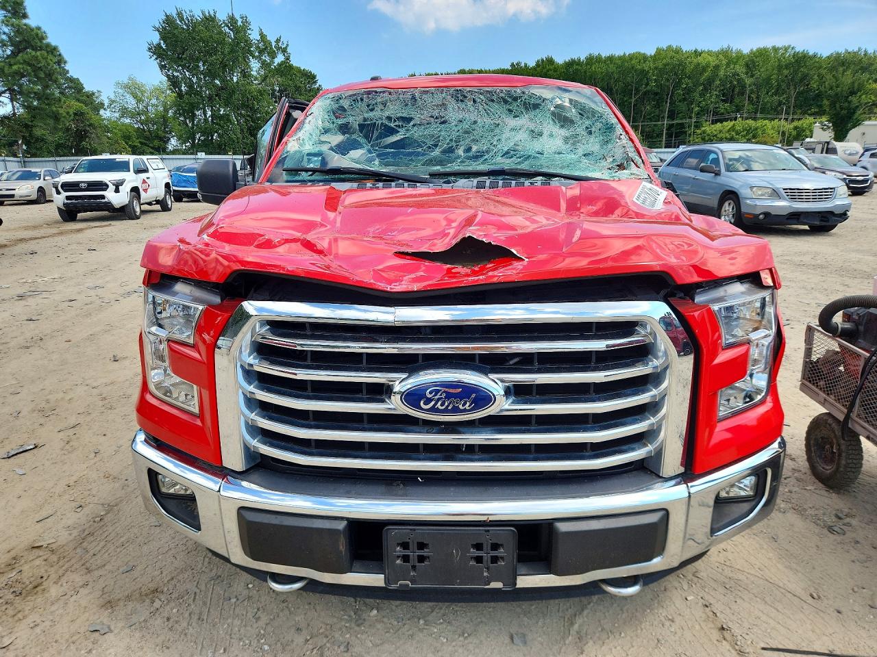 2015 Ford F150 Super Cab Red vin: 1FTEX1EP8FFC48273