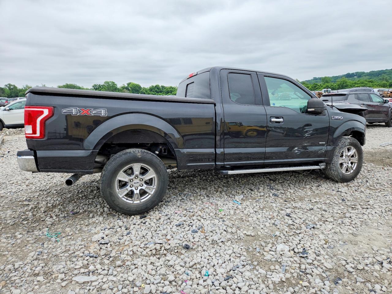 2015 Ford F150 Super Cab Black vin: 1FTEX1EP9FFA24588
