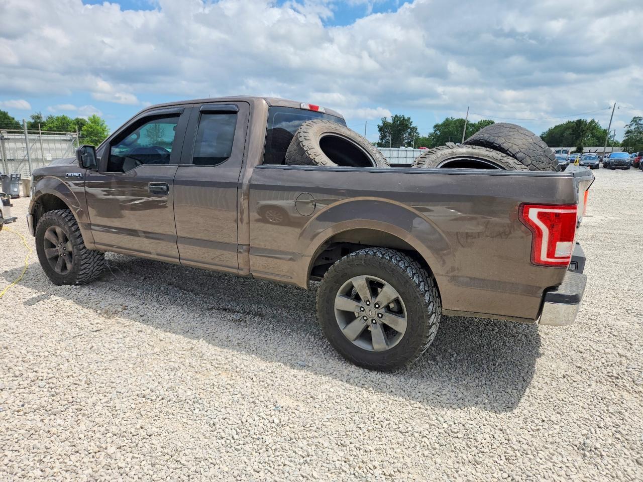 2015 Ford F150 Super Cab Brown vin: 1FTEX1EP9FKE60509