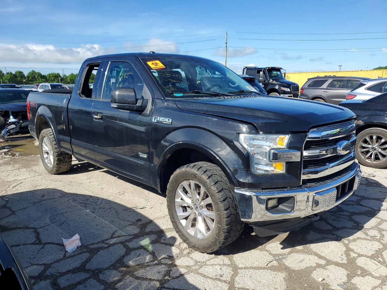 2015 Ford F150 Super Cab Black vin: 1FTEX1EPXFFA14832